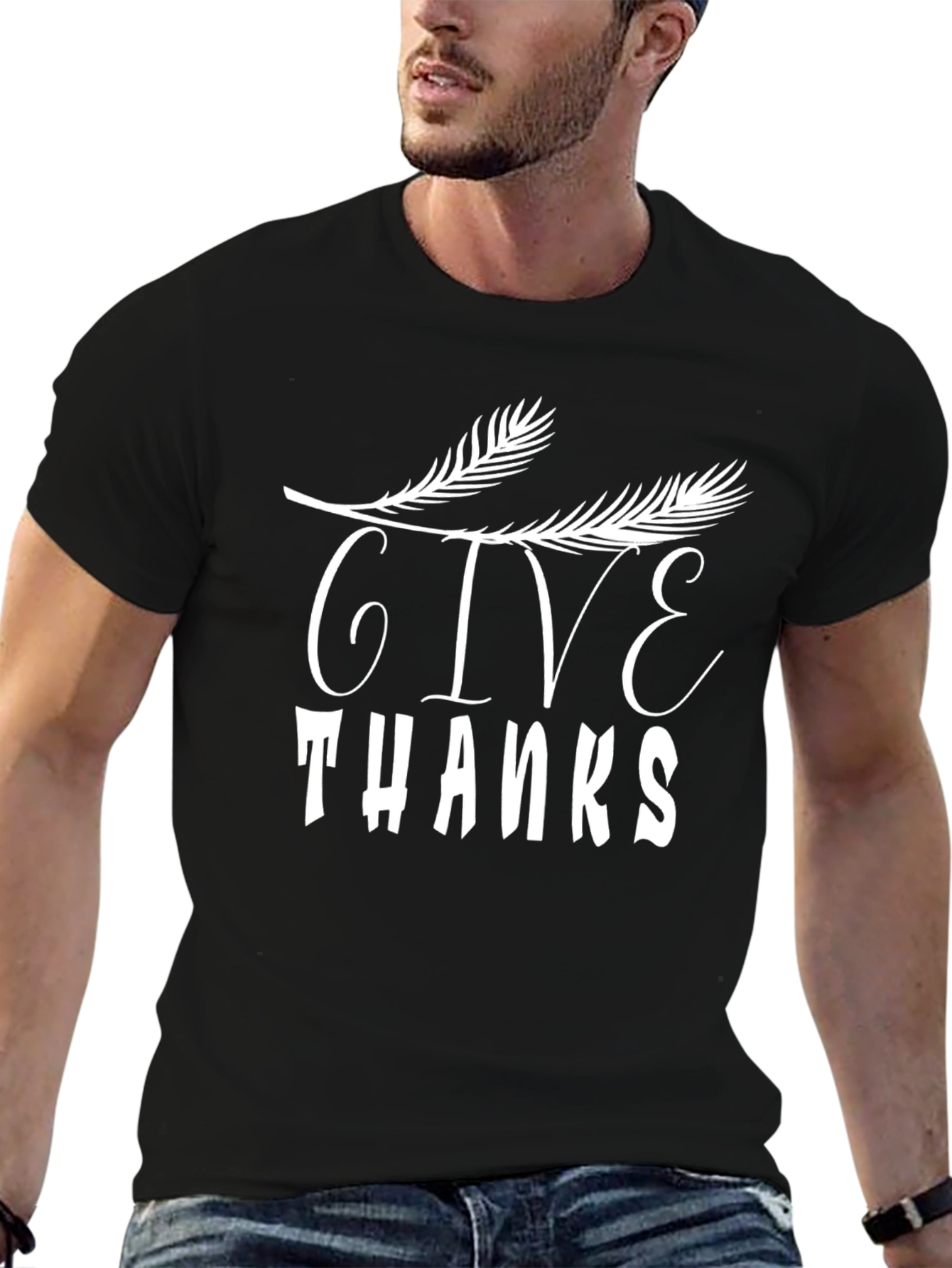 Give Thanks Black T-Shirt