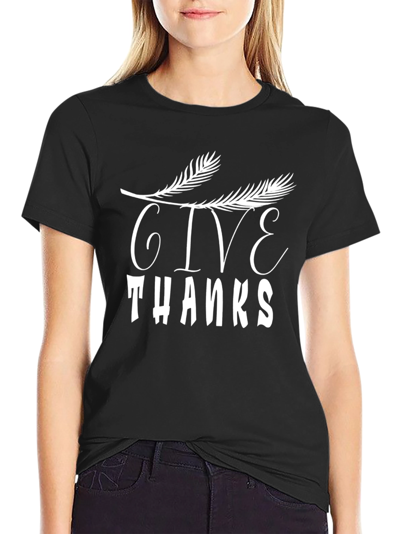Give Thanks Black T-Shirt