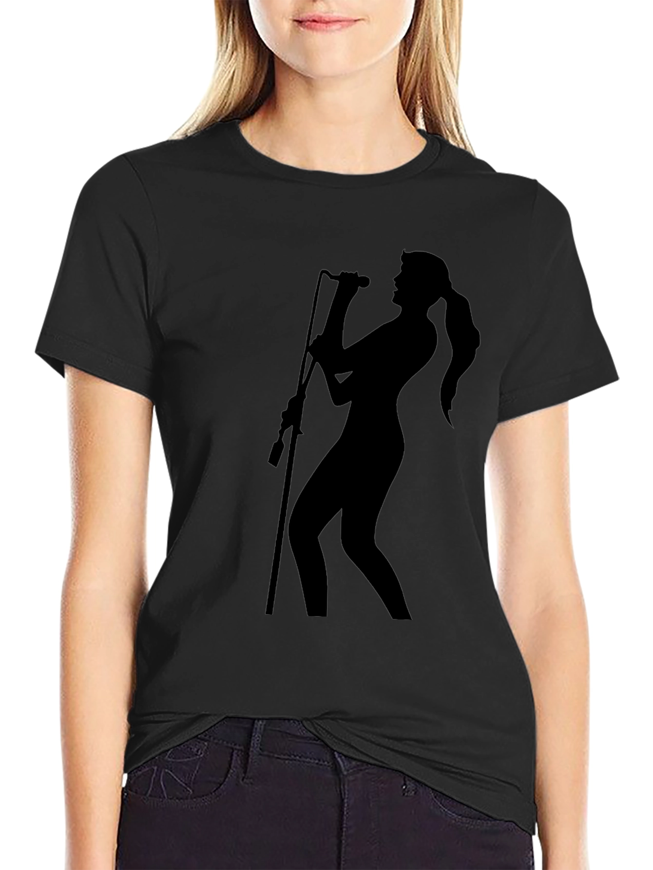 Singer Silhouette Black T-Shirt