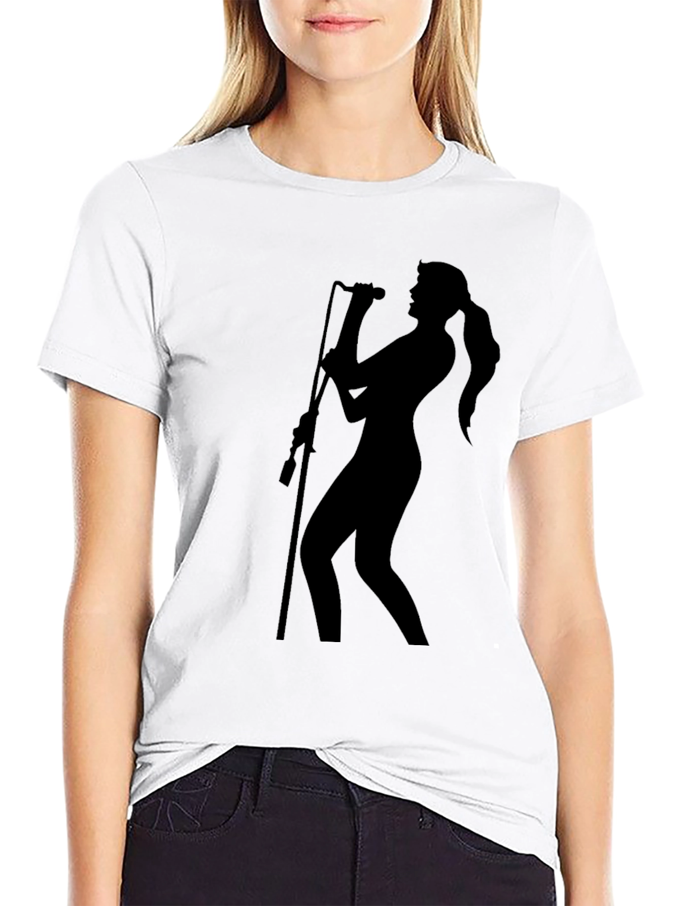 Singer Silhouette Black T-Shirt