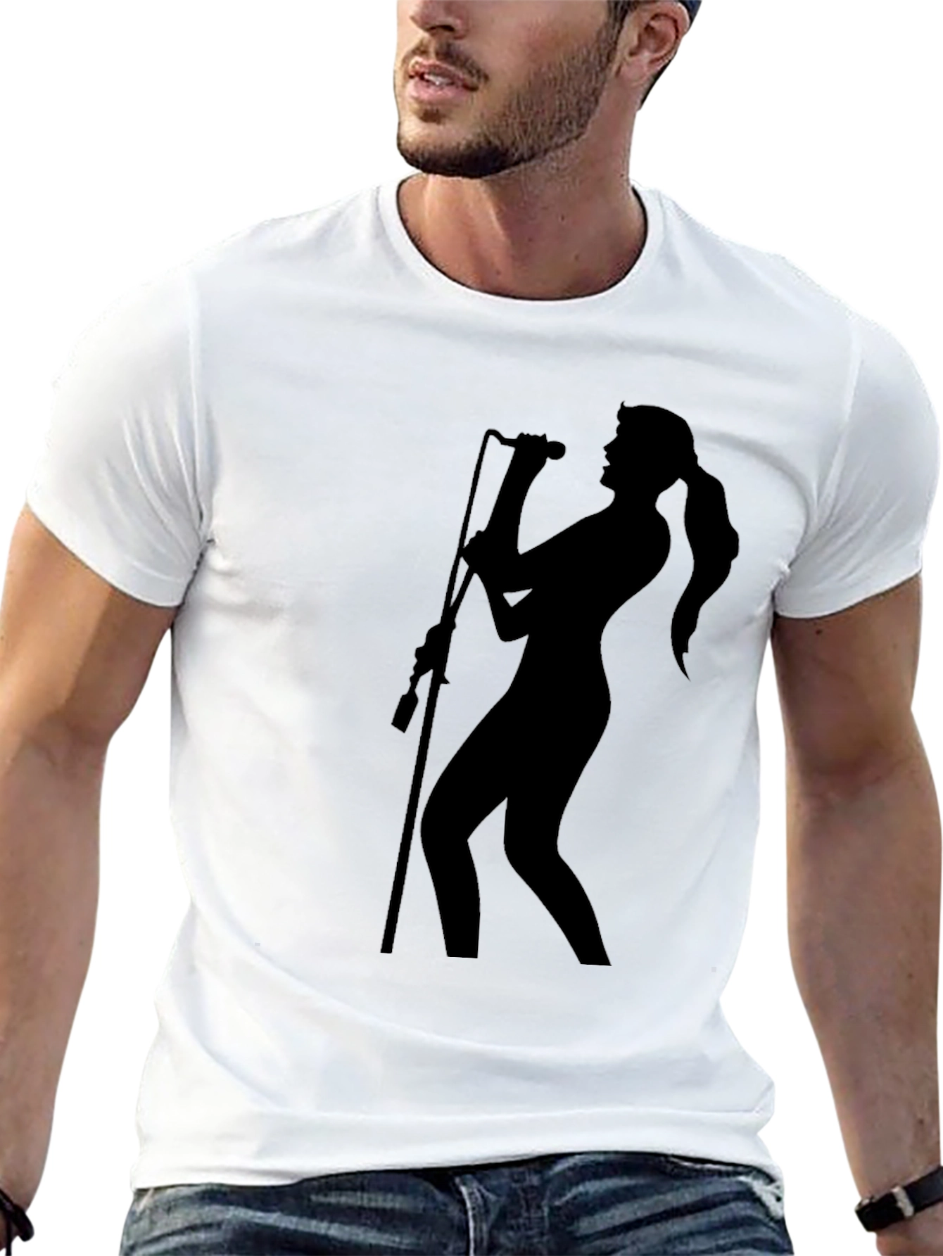 Singer Silhouette Black T-Shirt