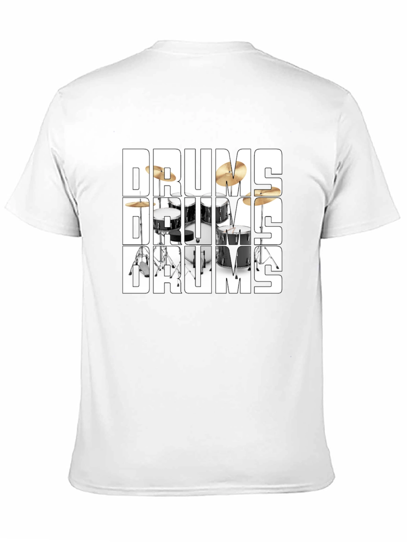 Drums Graphic Print Black T-Shirt