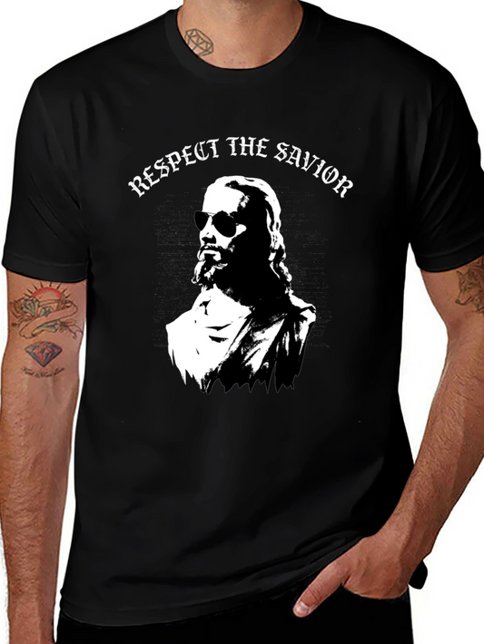 Respect the Savior Graphic T-Shirt - Cool Jesus Design