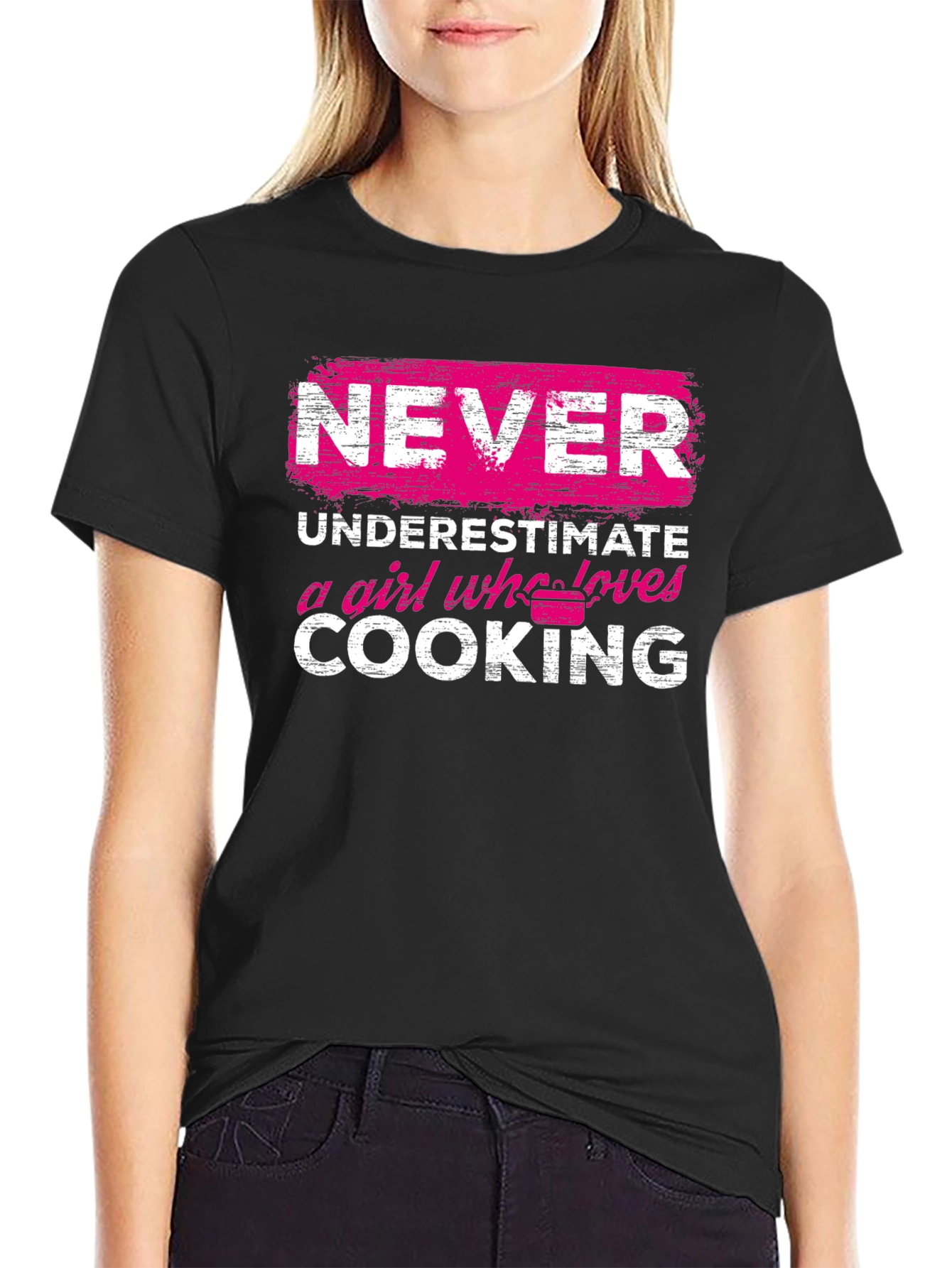 Never Underestimate a Girl Who Loves Cooking T-Shirt