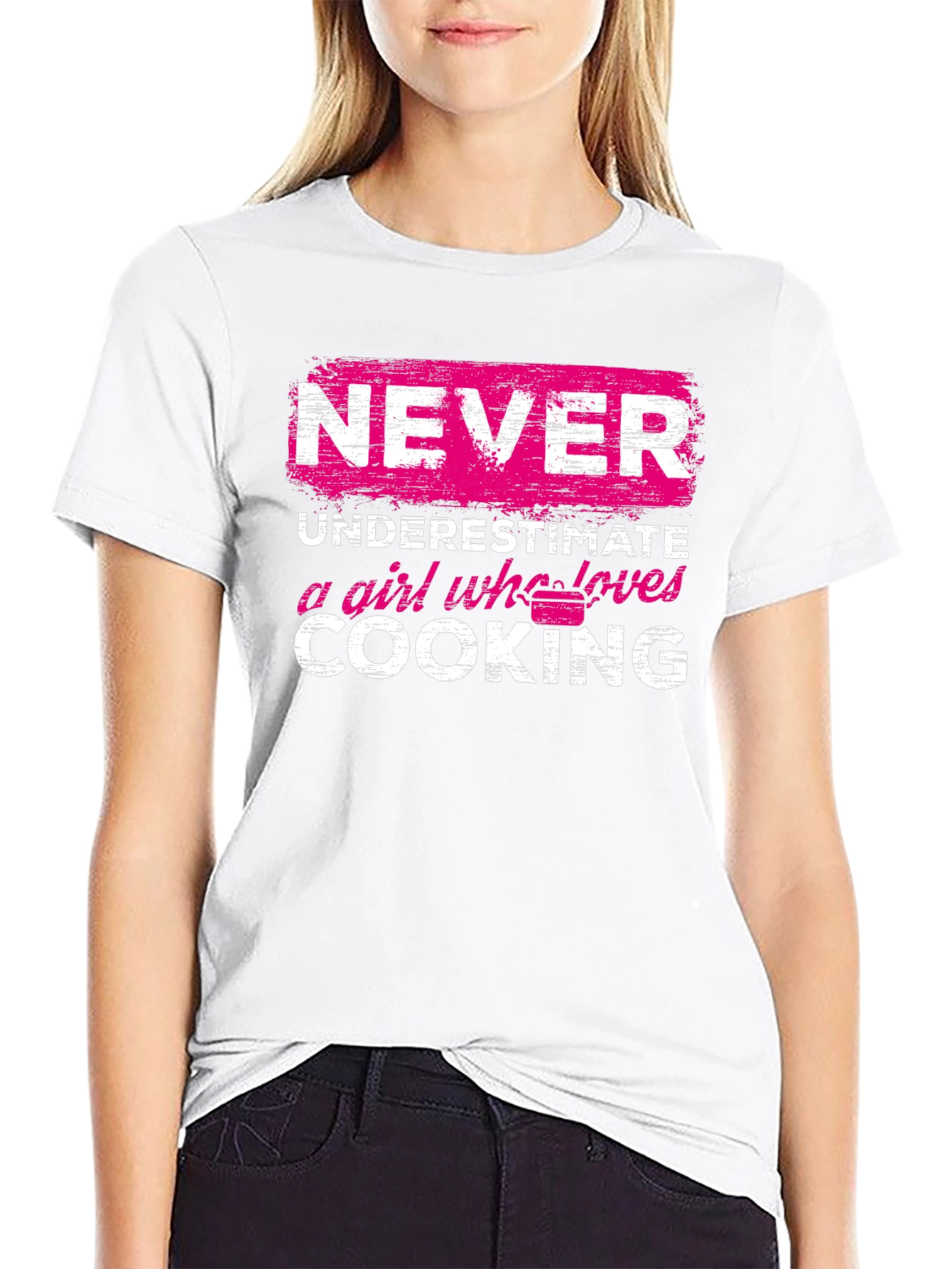 Never Underestimate a Girl Who Loves Cooking T-Shirt