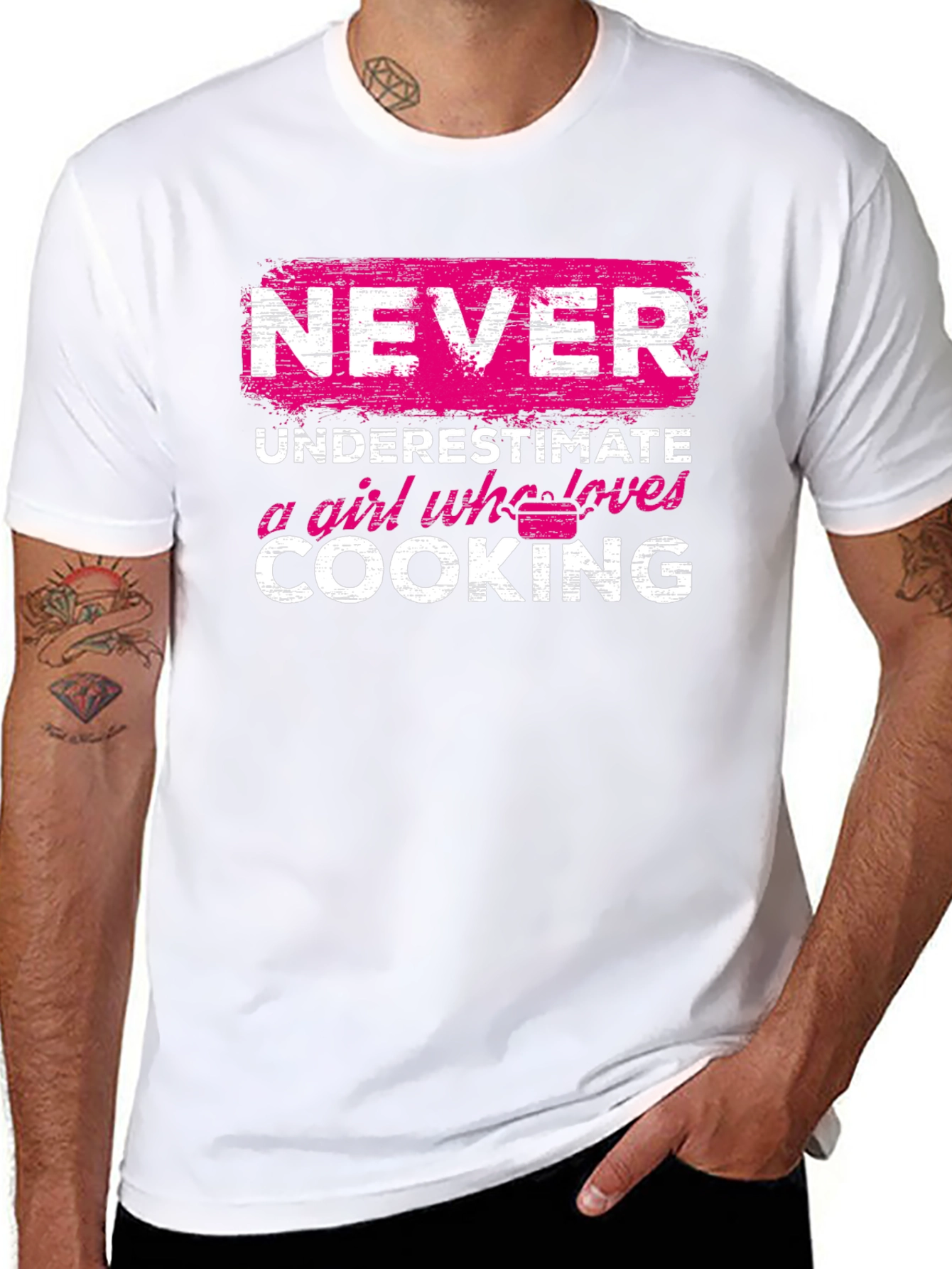 Never Underestimate a Girl Who Loves Cooking T-Shirt
