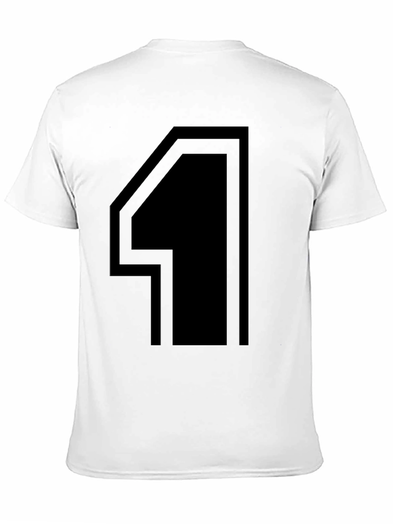 Modern Number 4 Graphic Tee - Black Cotton T-Shirt