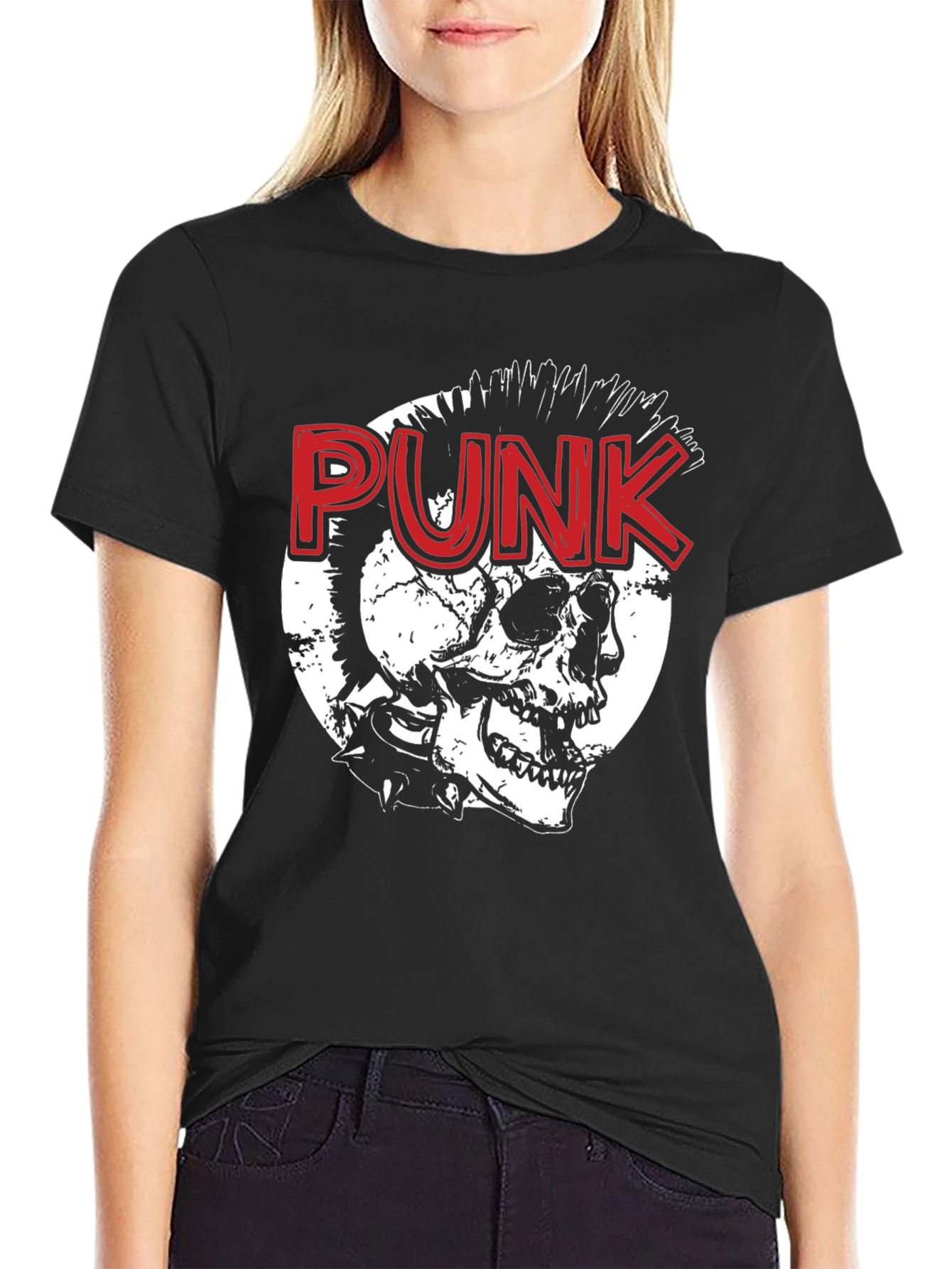 Punk Skull Graphic Tee - Edgy Style