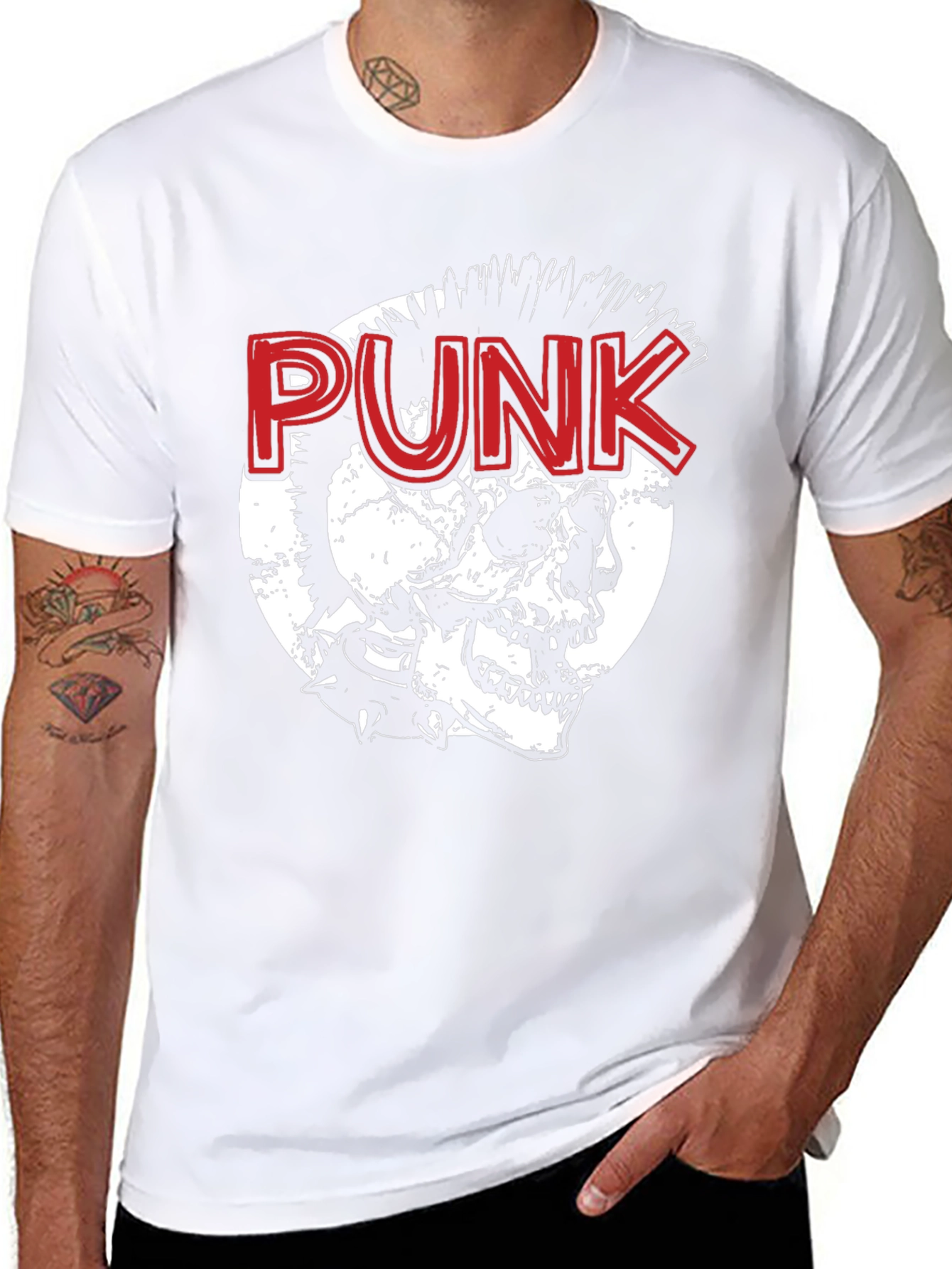 Punk Skull Graphic Tee - Edgy Style