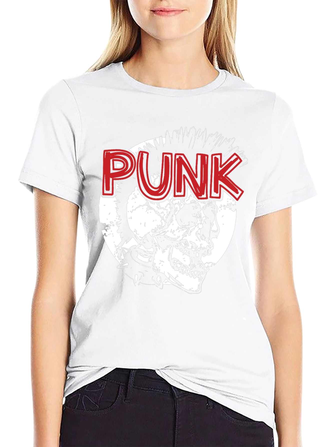 Punk Skull Graphic Tee - Edgy Style