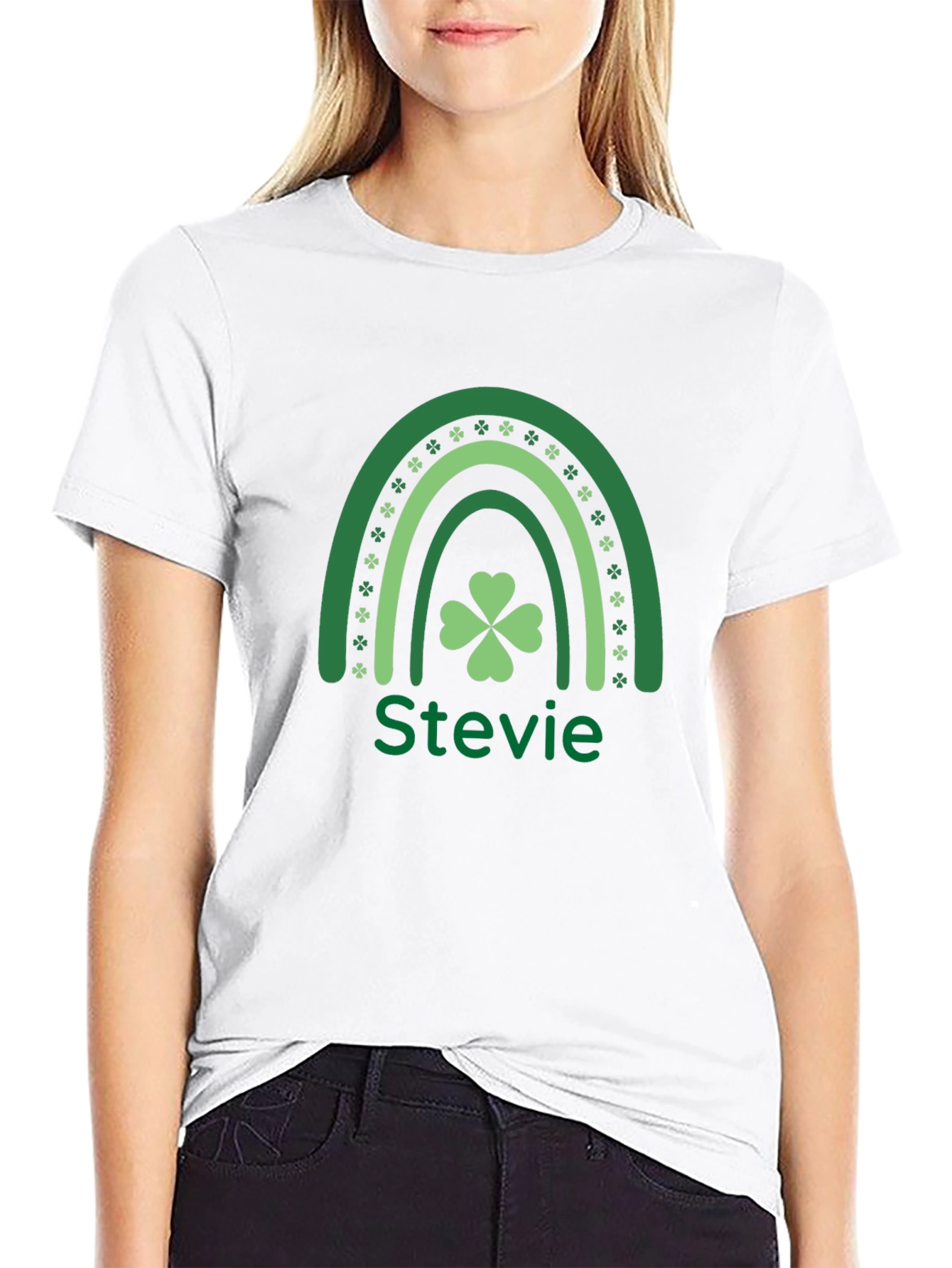 Stevies Lucky St. Patricks Day Rainbow Tee