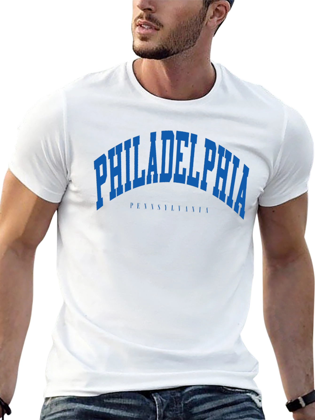 Philadelphia T-Shirt Black Cotton Blend