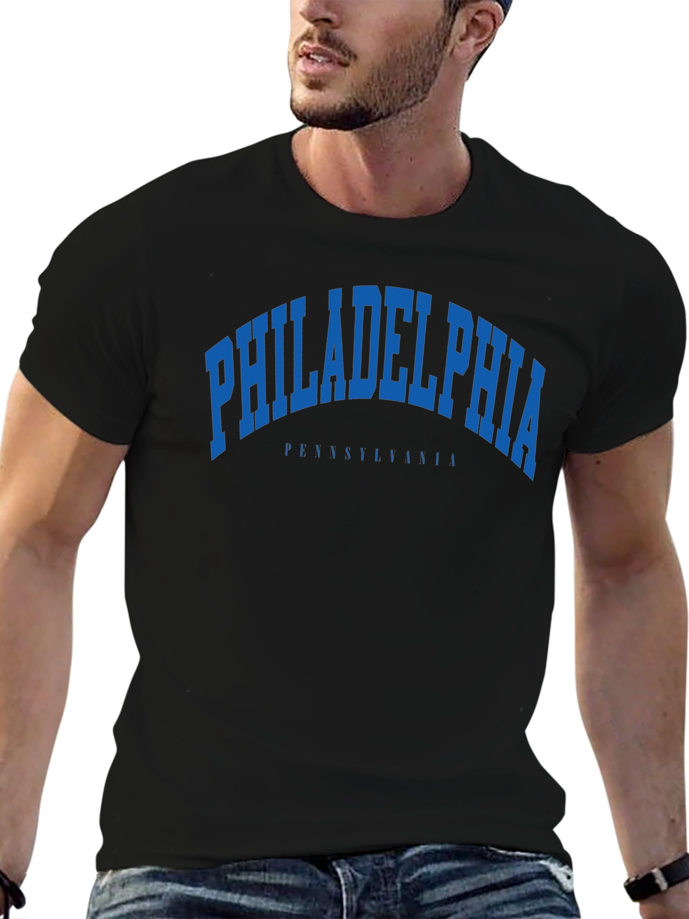 Philadelphia T-Shirt Black Cotton Blend