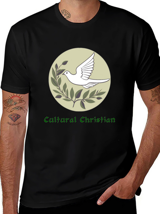 Cultural Christian Dove Graphic Tee - Black