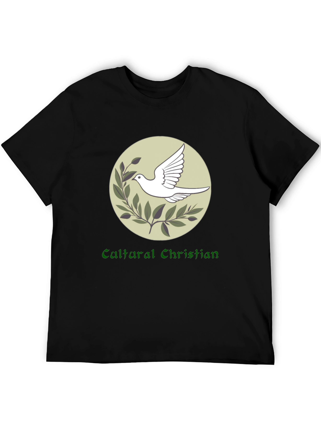Cultural Christian Dove Graphic Tee - Black