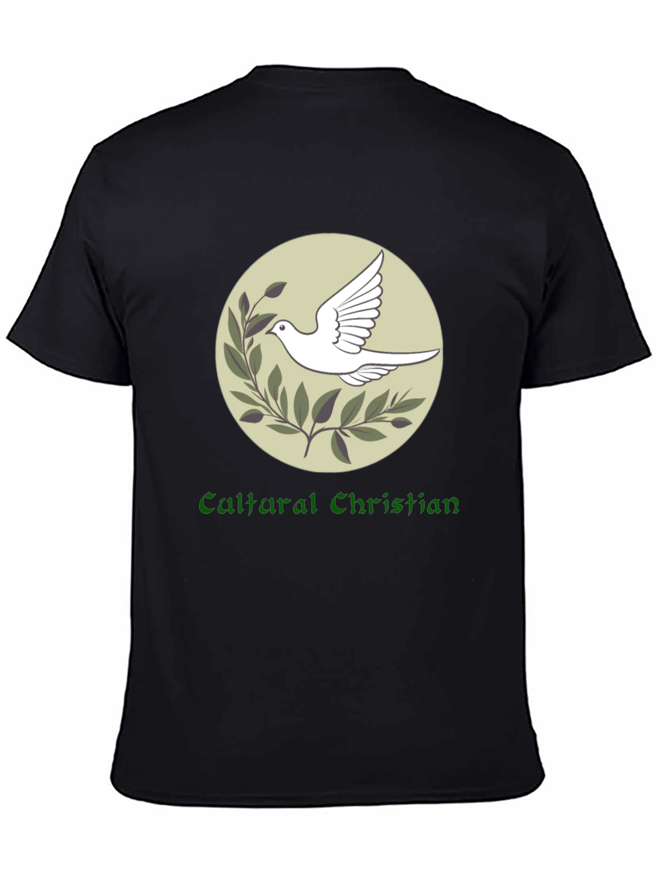 Cultural Christian Dove Graphic Tee - Black