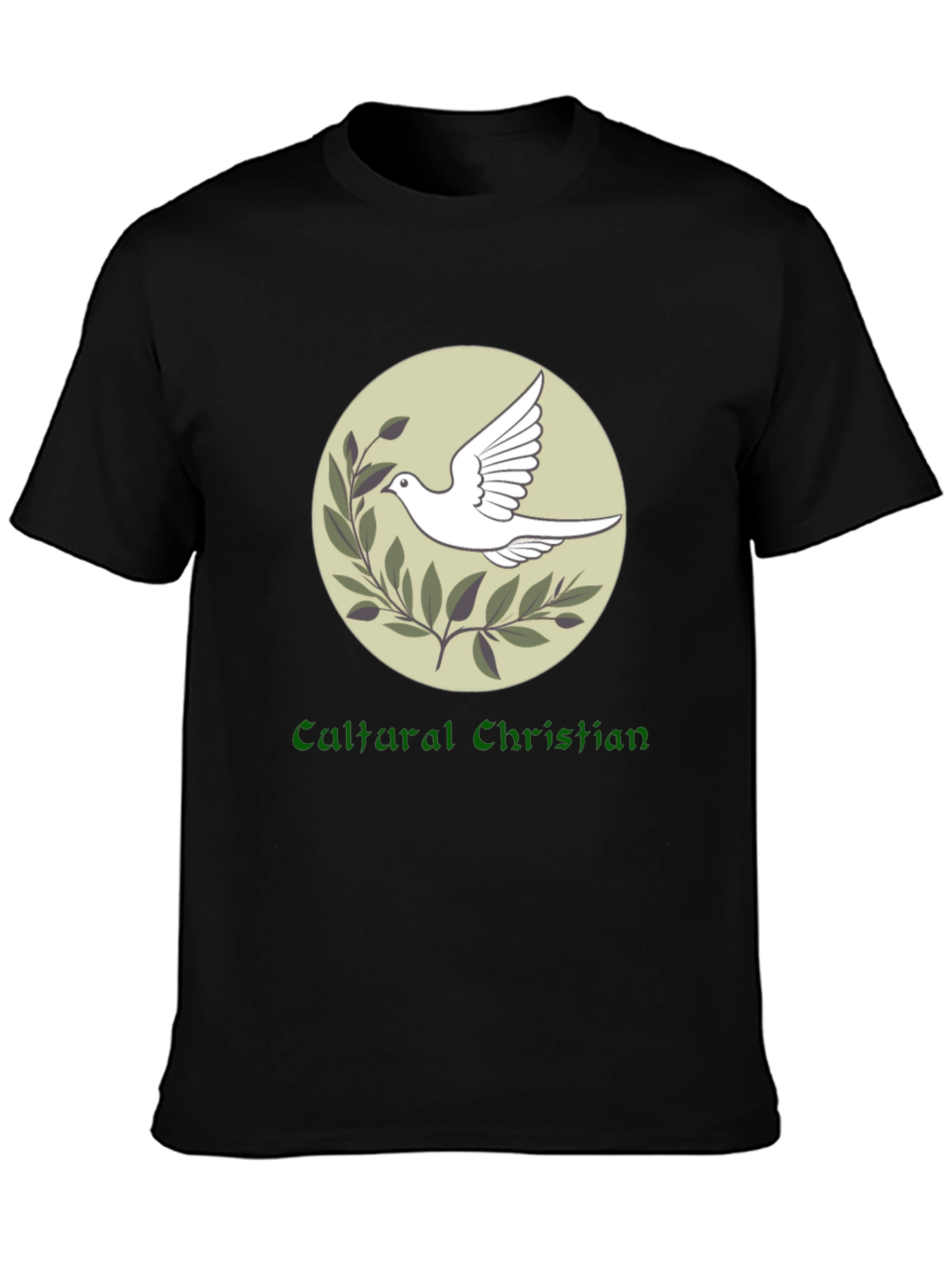Cultural Christian Dove Graphic Tee - Black