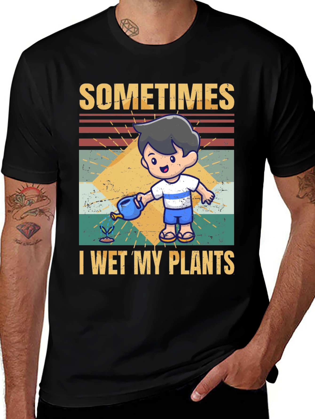 Funny Gardening T-Shirt - I Wet My Plants