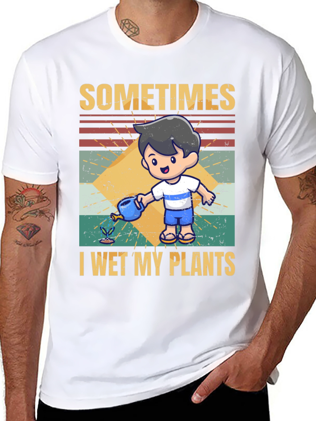 Funny Gardening T-Shirt - I Wet My Plants