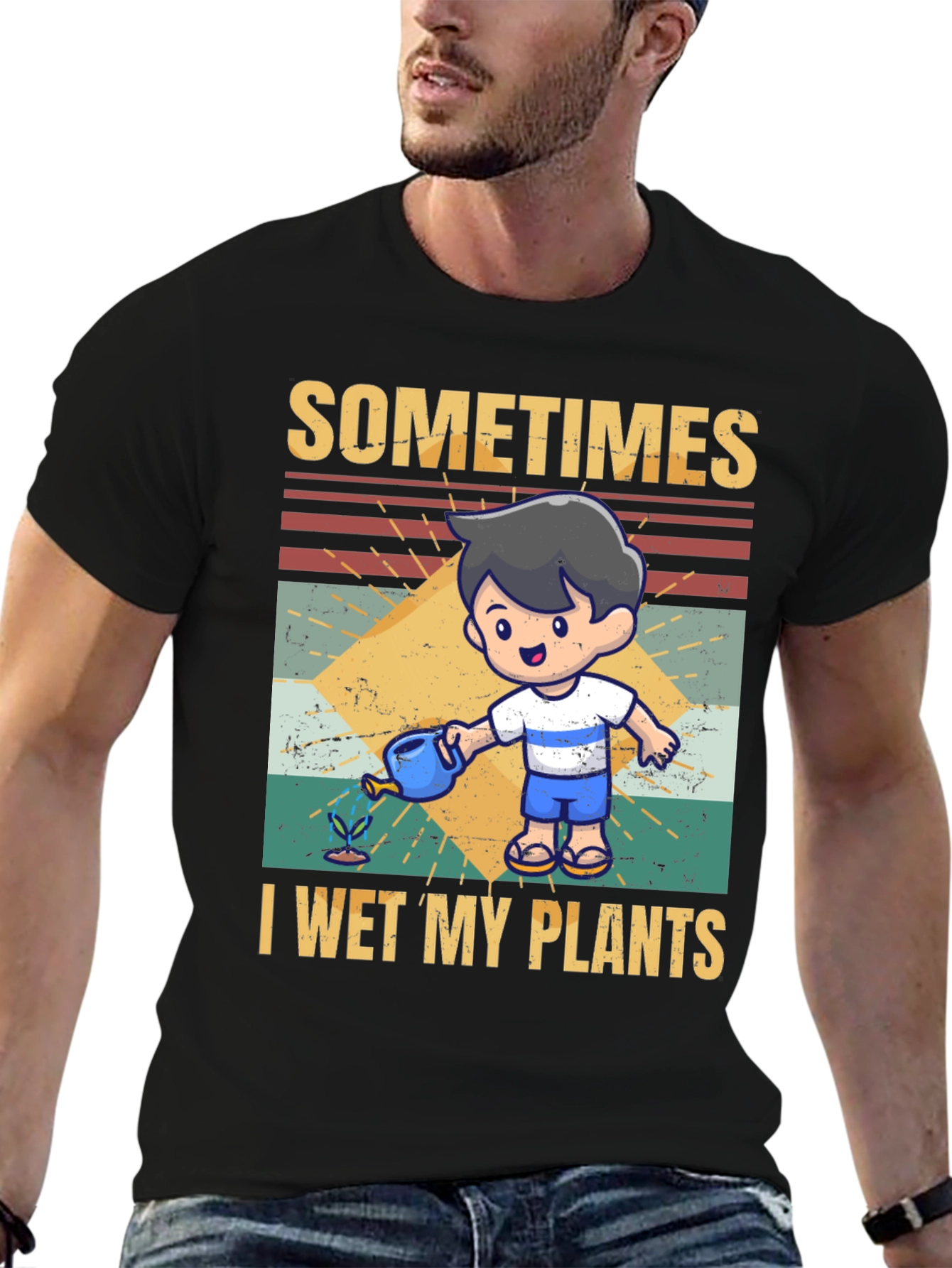Funny Gardening T-Shirt - I Wet My Plants