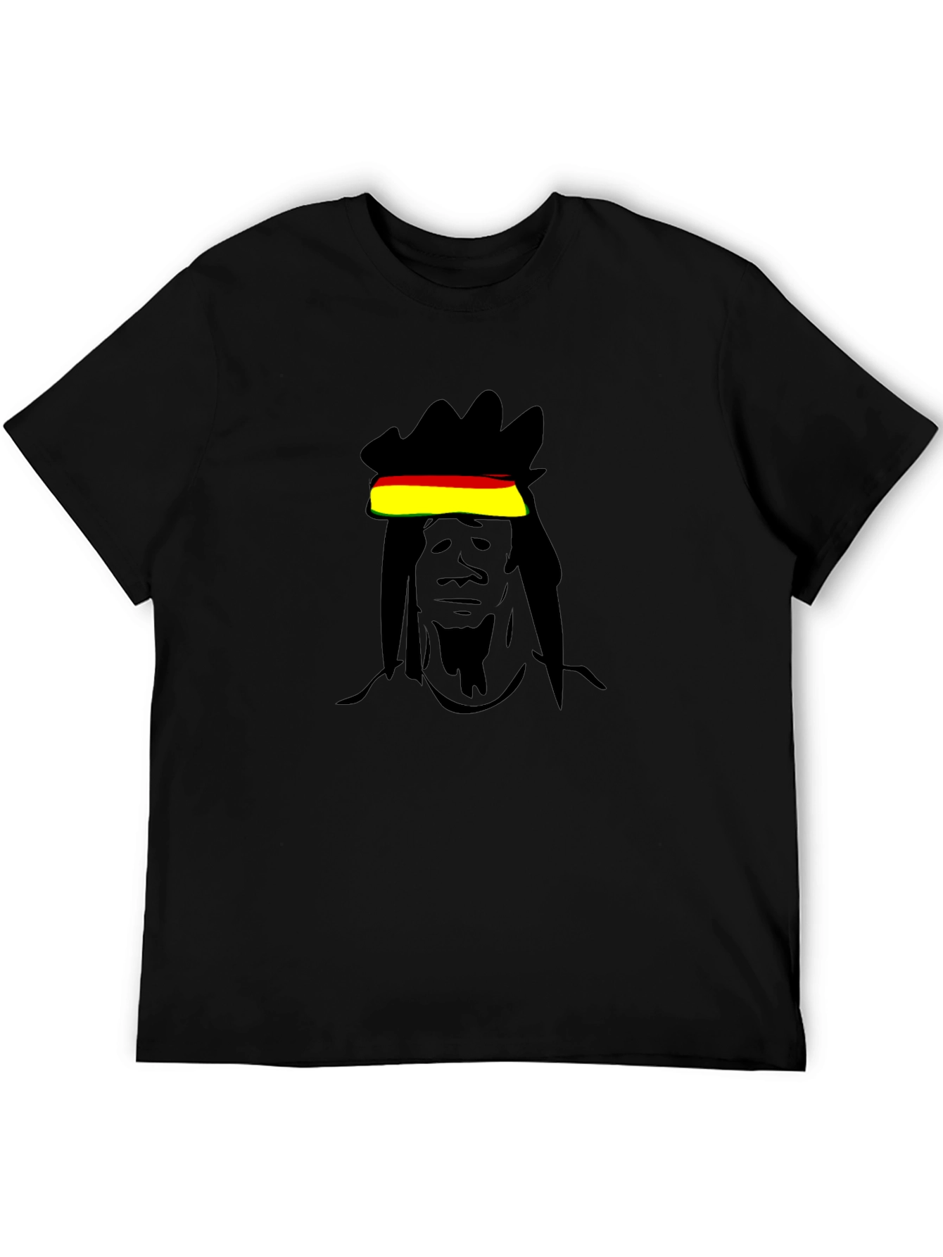 Rasta Man Graphic Black T-Shirt - Casual Cool