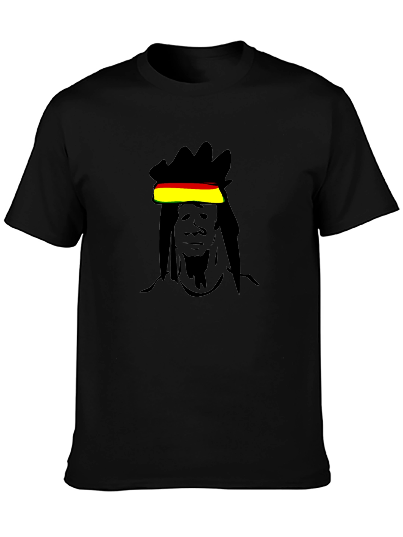 Rasta Man Graphic Black T-Shirt - Casual Cool