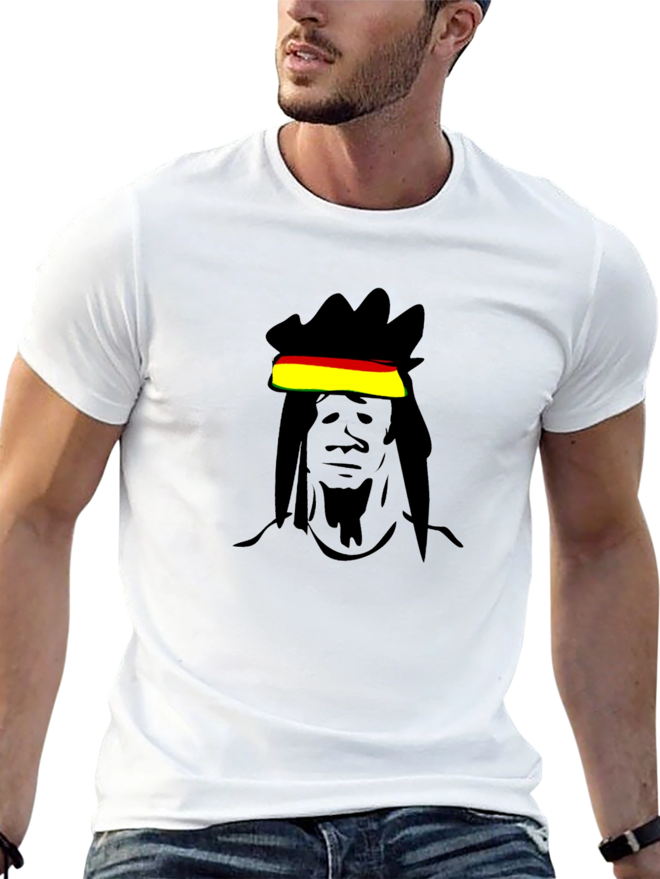 Rasta Man Graphic Black T-Shirt - Casual Cool