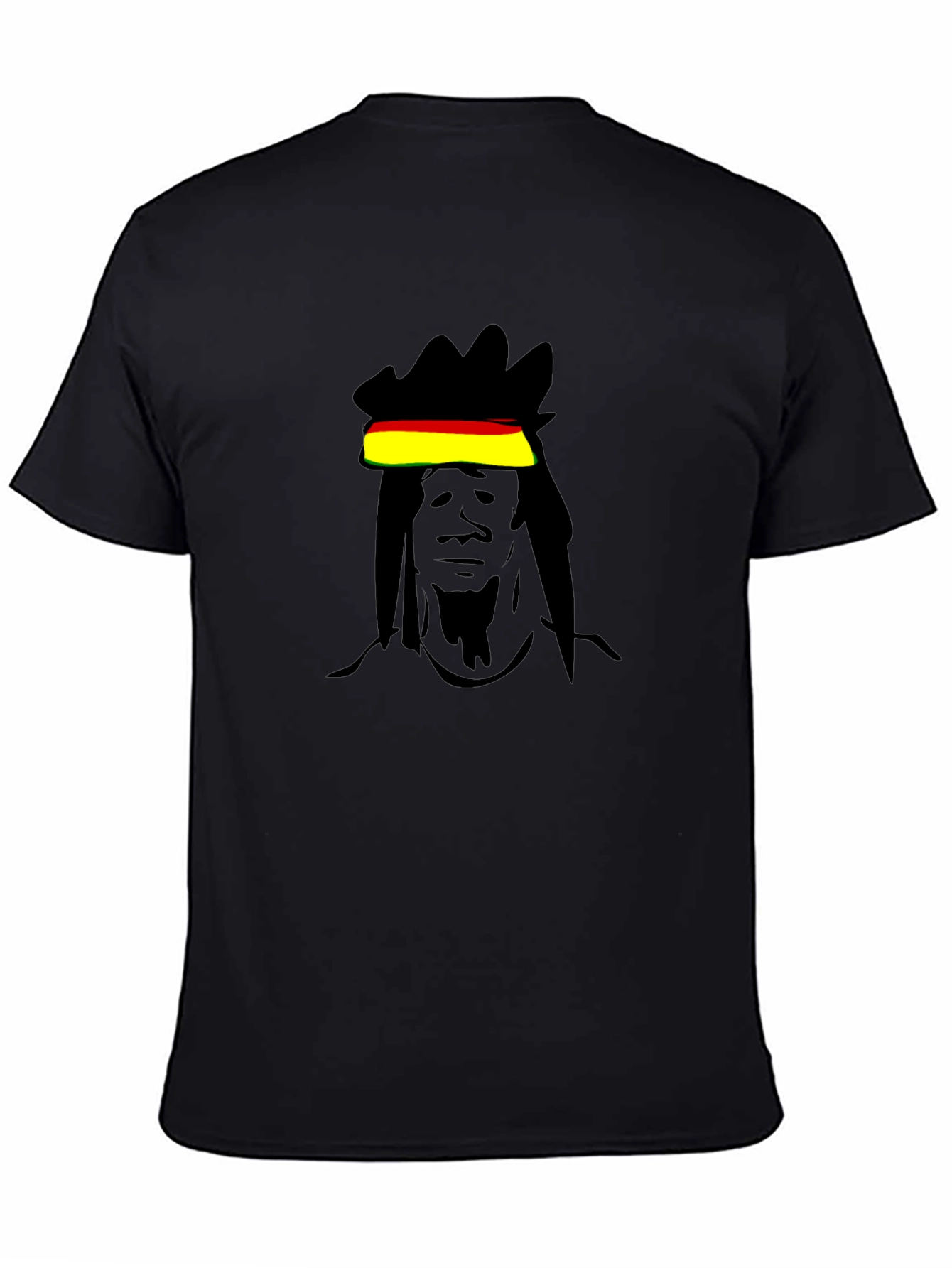 Rasta Man Graphic Black T-Shirt - Casual Cool