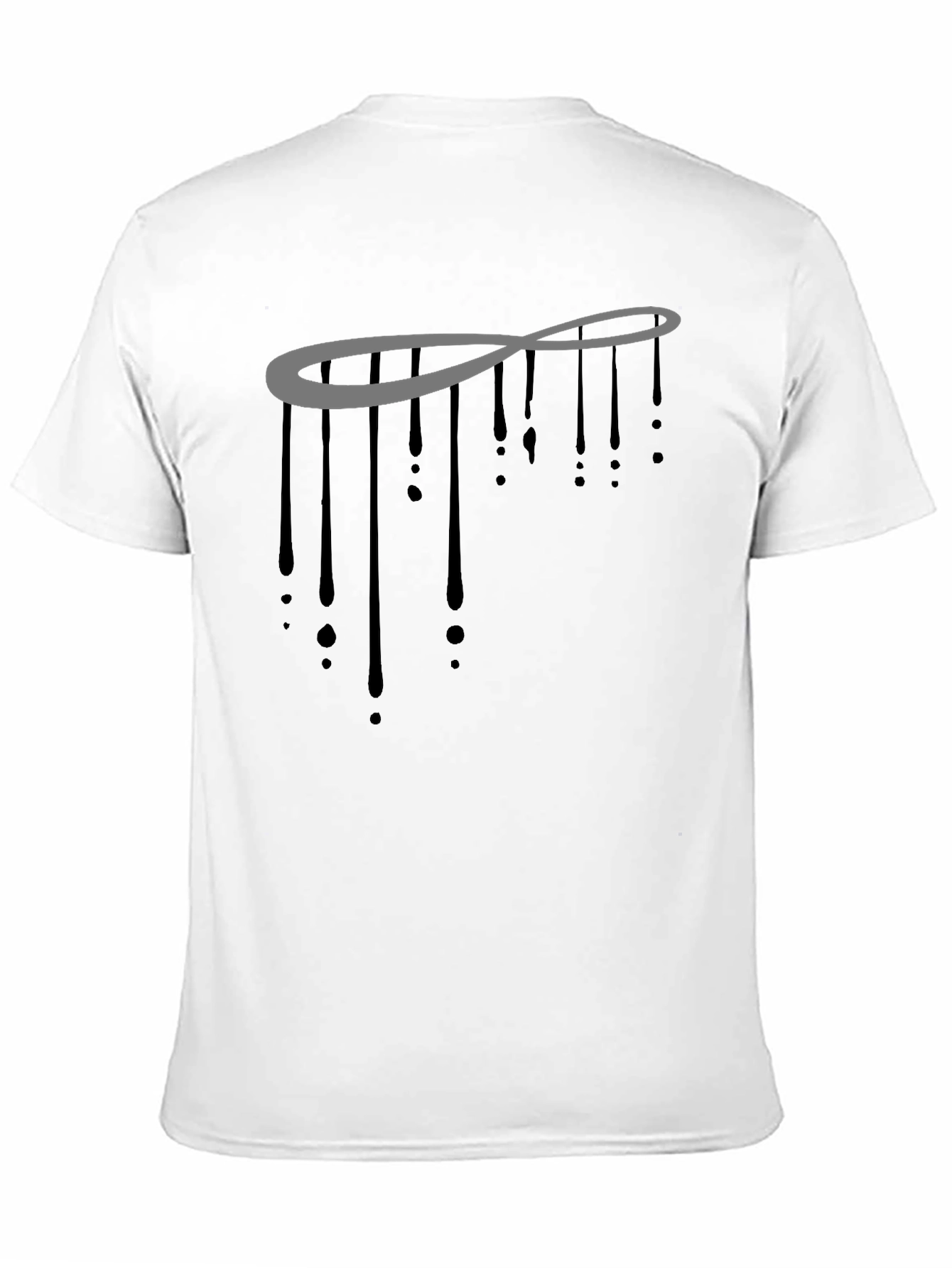 Black Infinity Drip Graphic T-Shirt