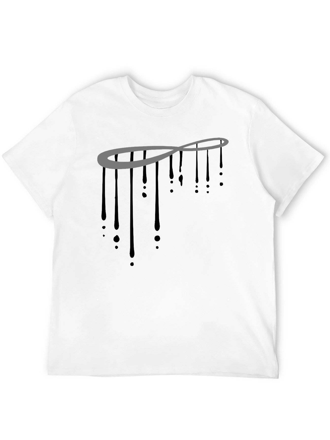 Black Infinity Drip Graphic T-Shirt
