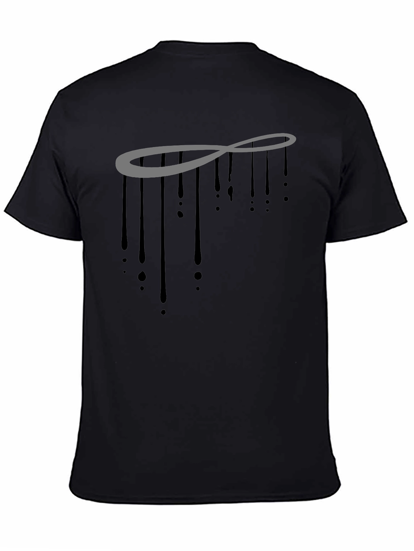 Black Infinity Drip Graphic T-Shirt