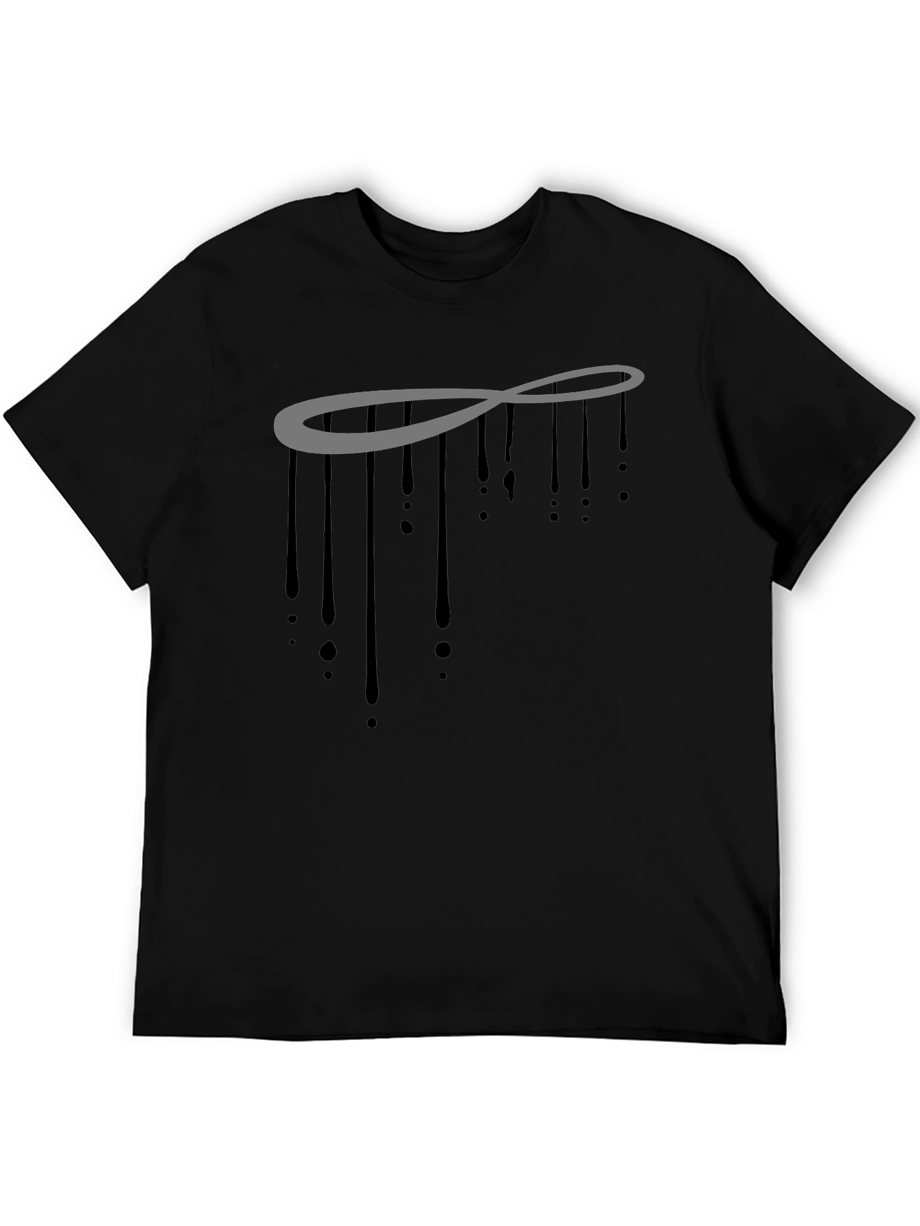 Black Infinity Drip Graphic T-Shirt