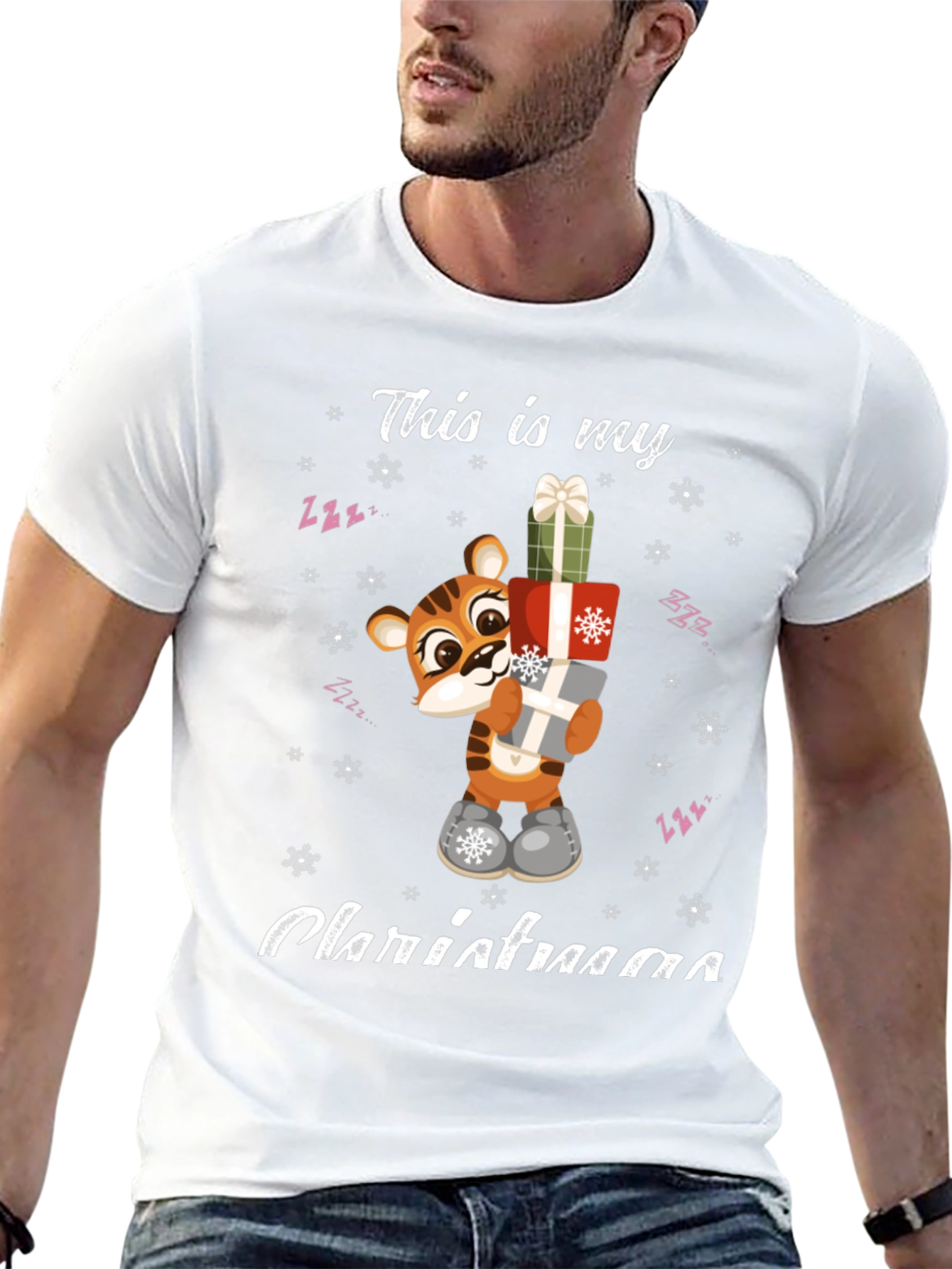 Festive Tiger Christmas T-Shirt