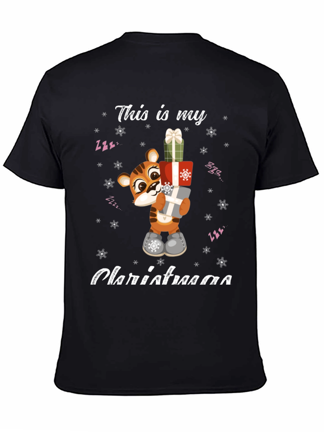 Festive Tiger Christmas T-Shirt