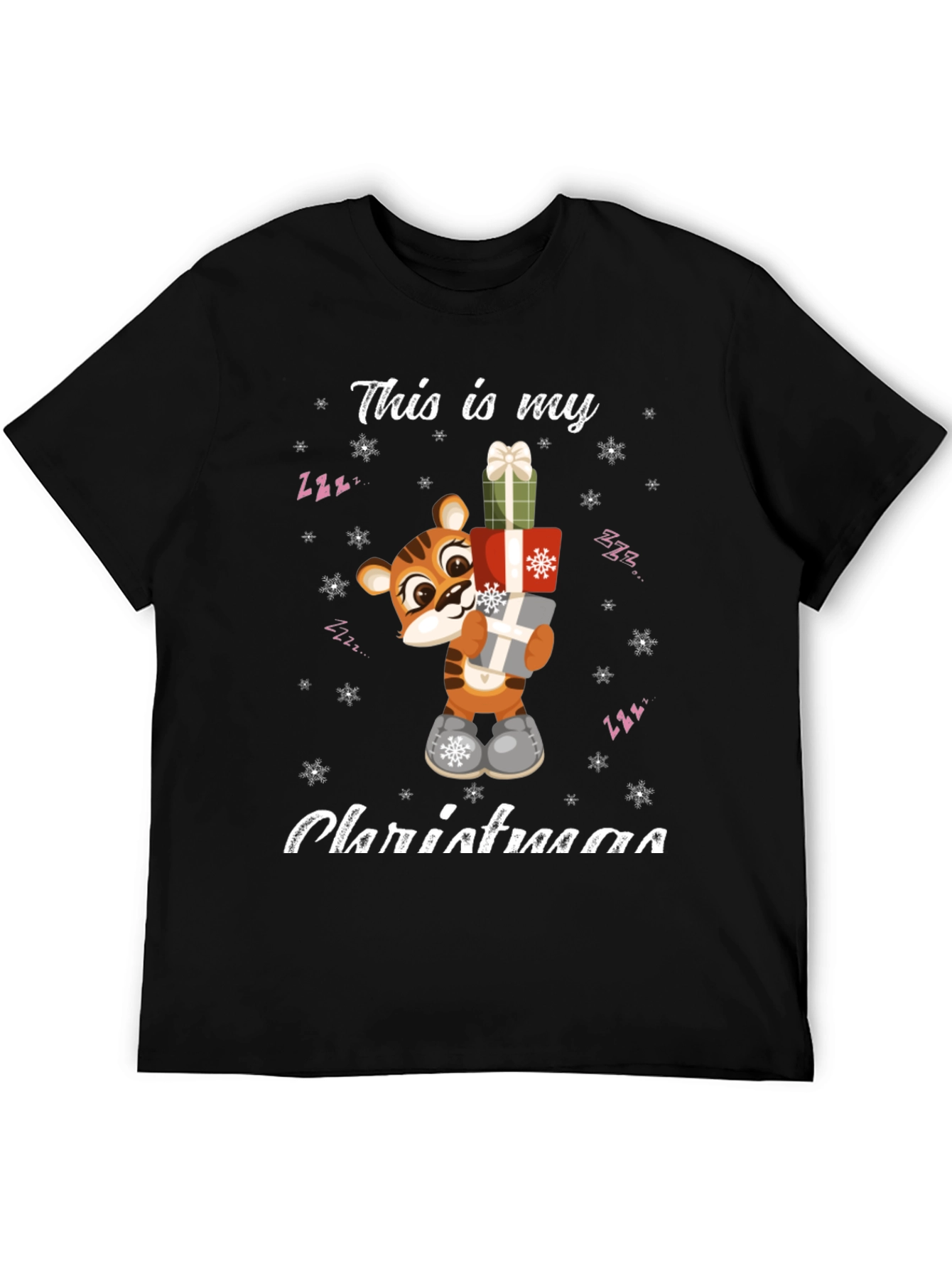 Festive Tiger Christmas T-Shirt