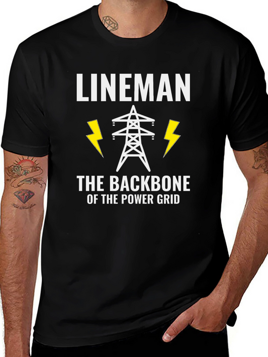 Lineman Power Grid T-Shirt - Backbone of Power