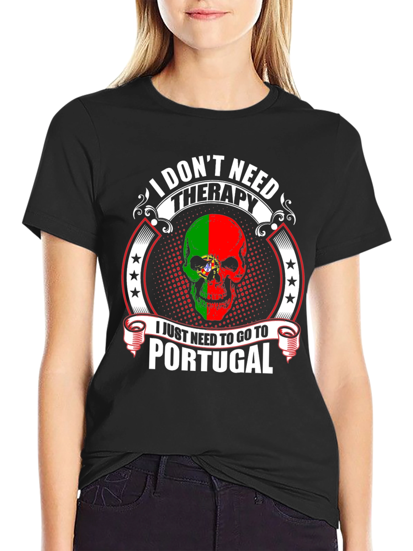 Portugal Skull T-Shirt - Therapy Alternative Tee