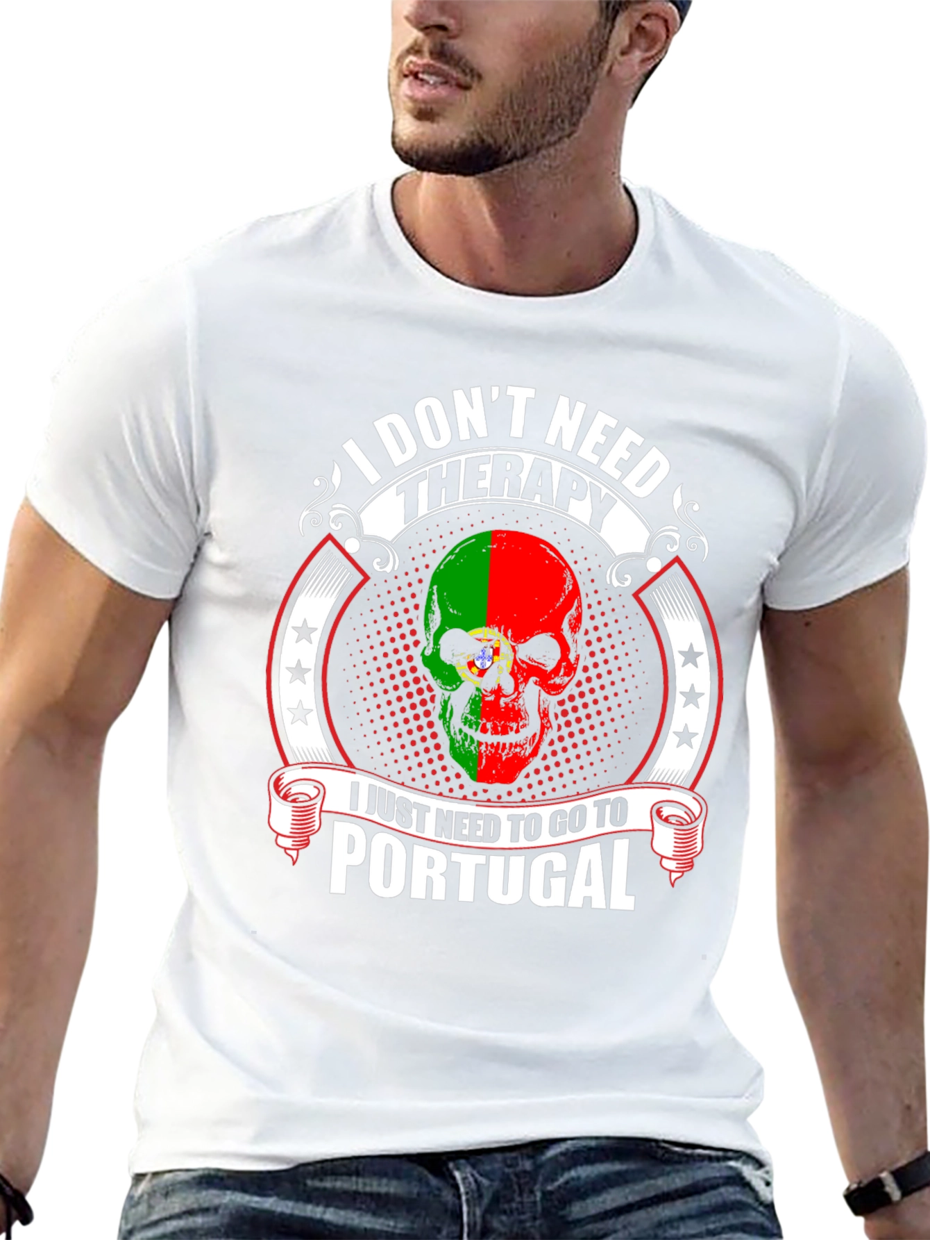 Portugal Skull T-Shirt - Therapy Alternative Tee