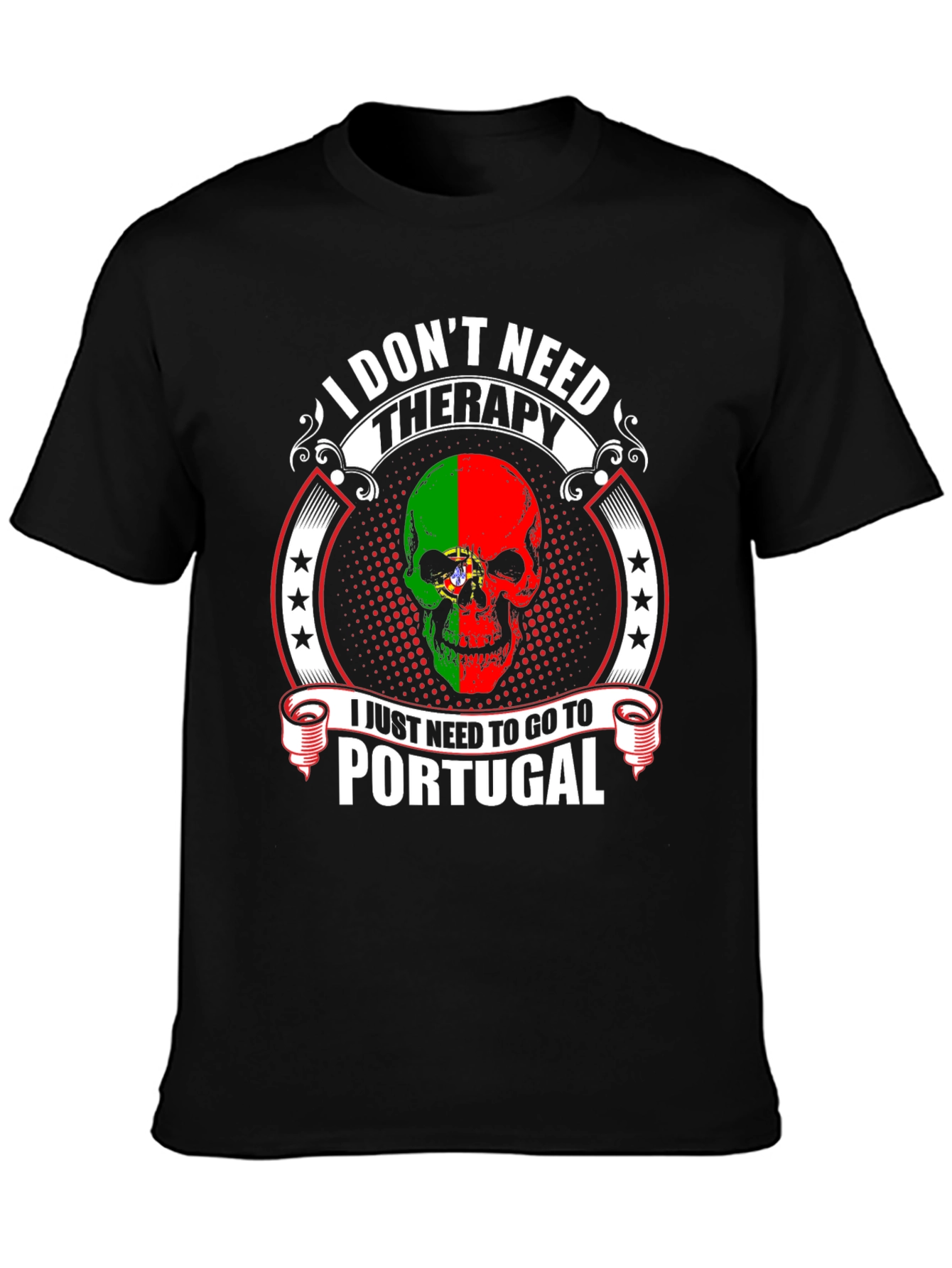 Portugal Skull T-Shirt - Therapy Alternative Tee