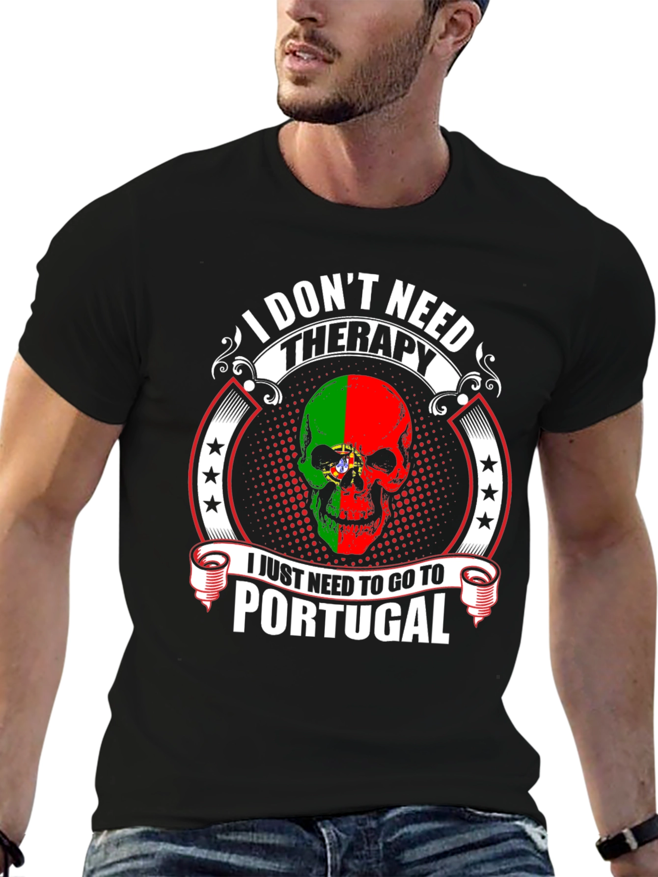 Portugal Skull T-Shirt - Therapy Alternative Tee