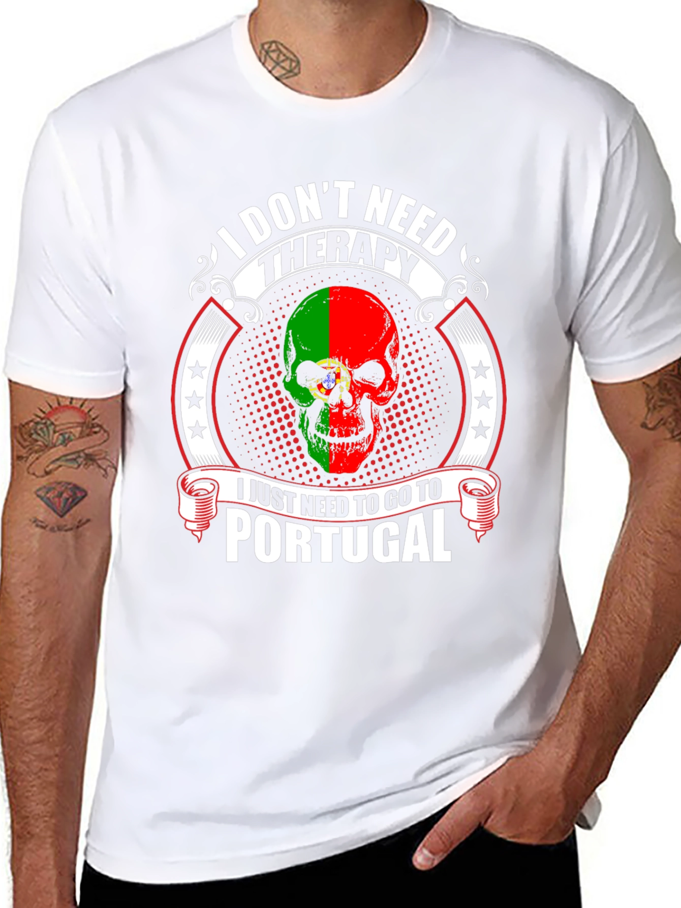 Portugal Skull T-Shirt - Therapy Alternative Tee