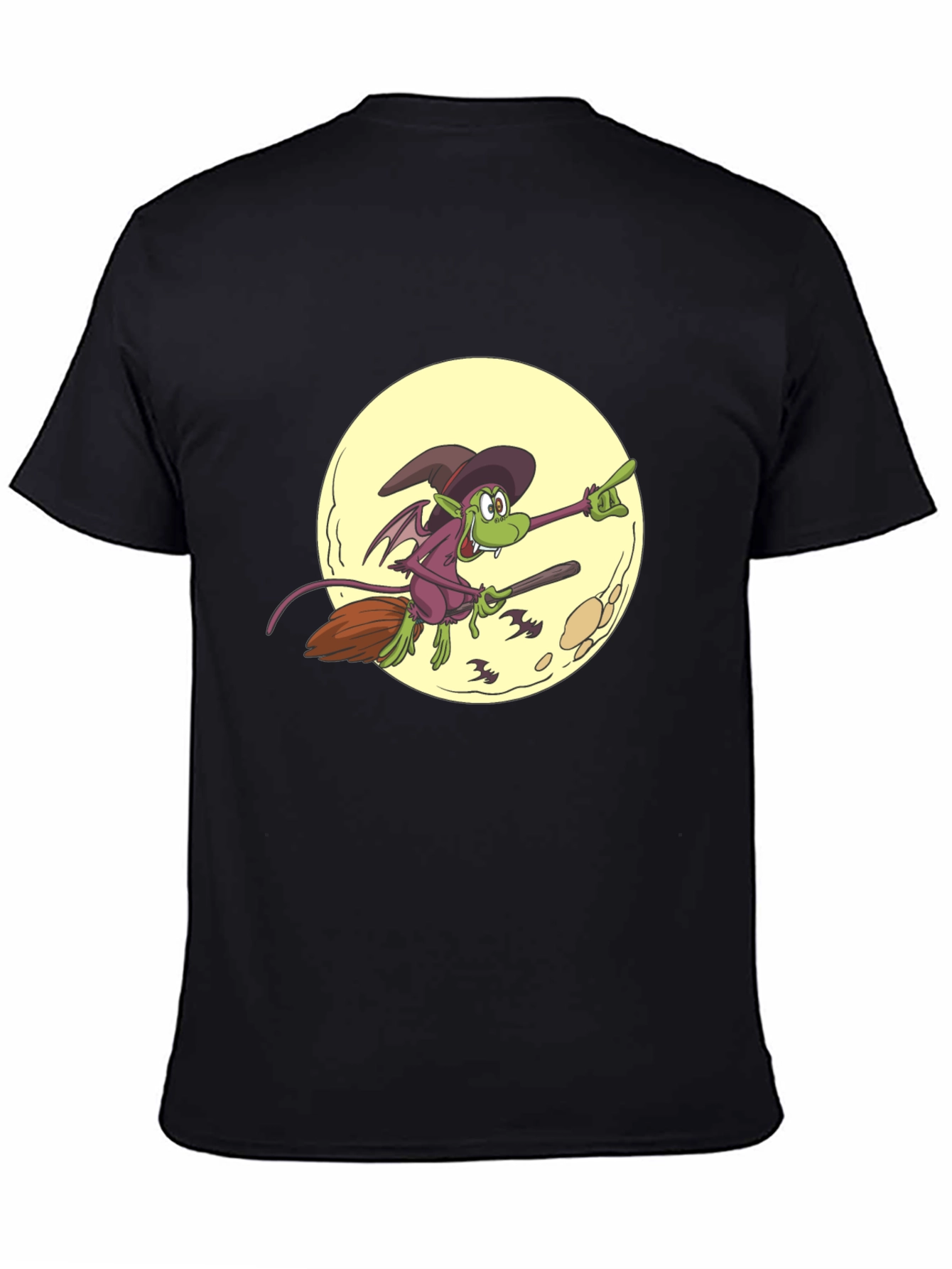 Halloween Witch on Broomstick T-Shirt