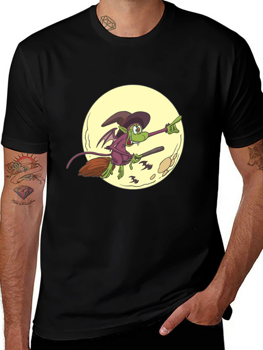 Halloween Witch on Broomstick T-Shirt