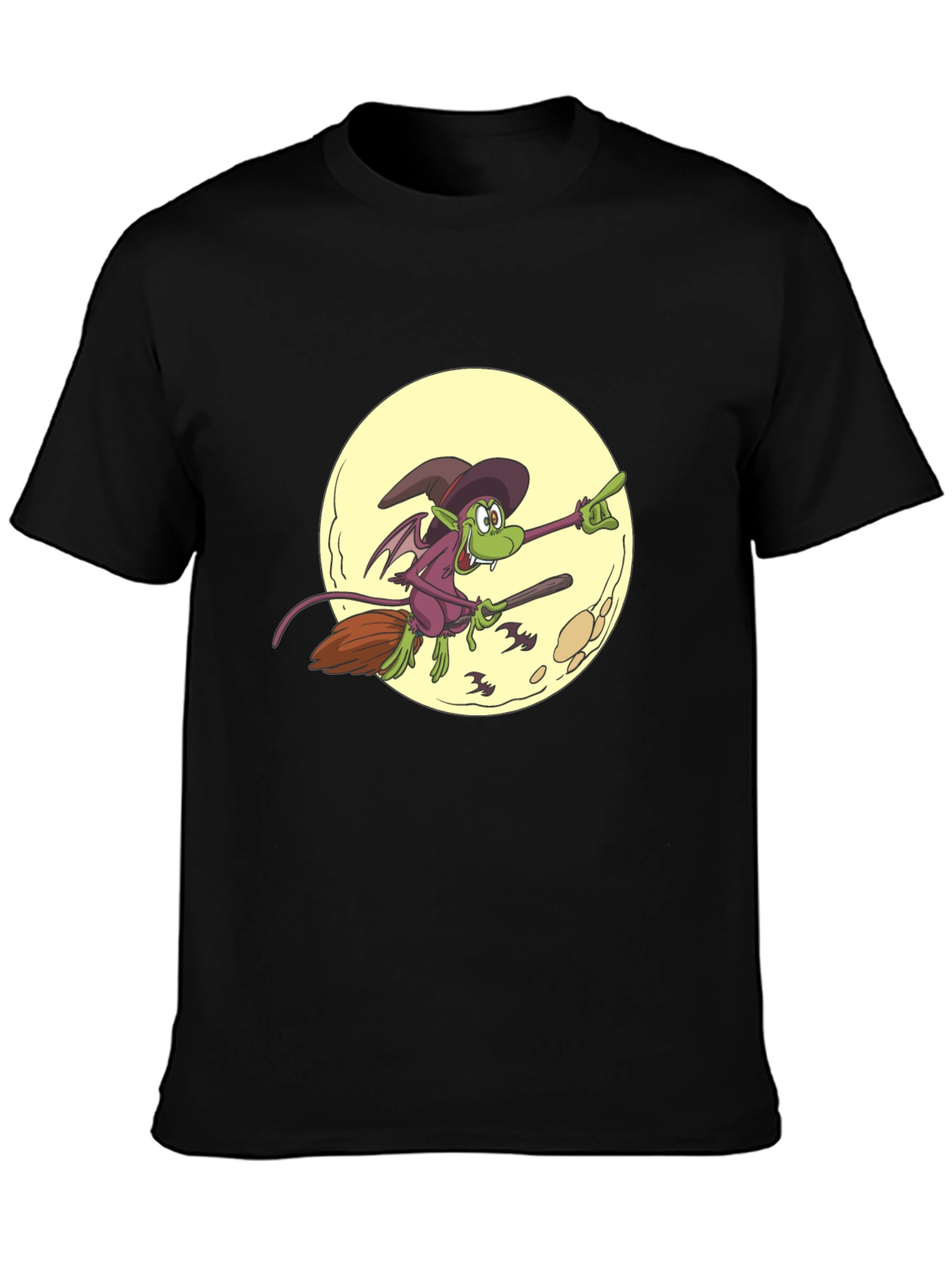 Halloween Witch on Broomstick T-Shirt