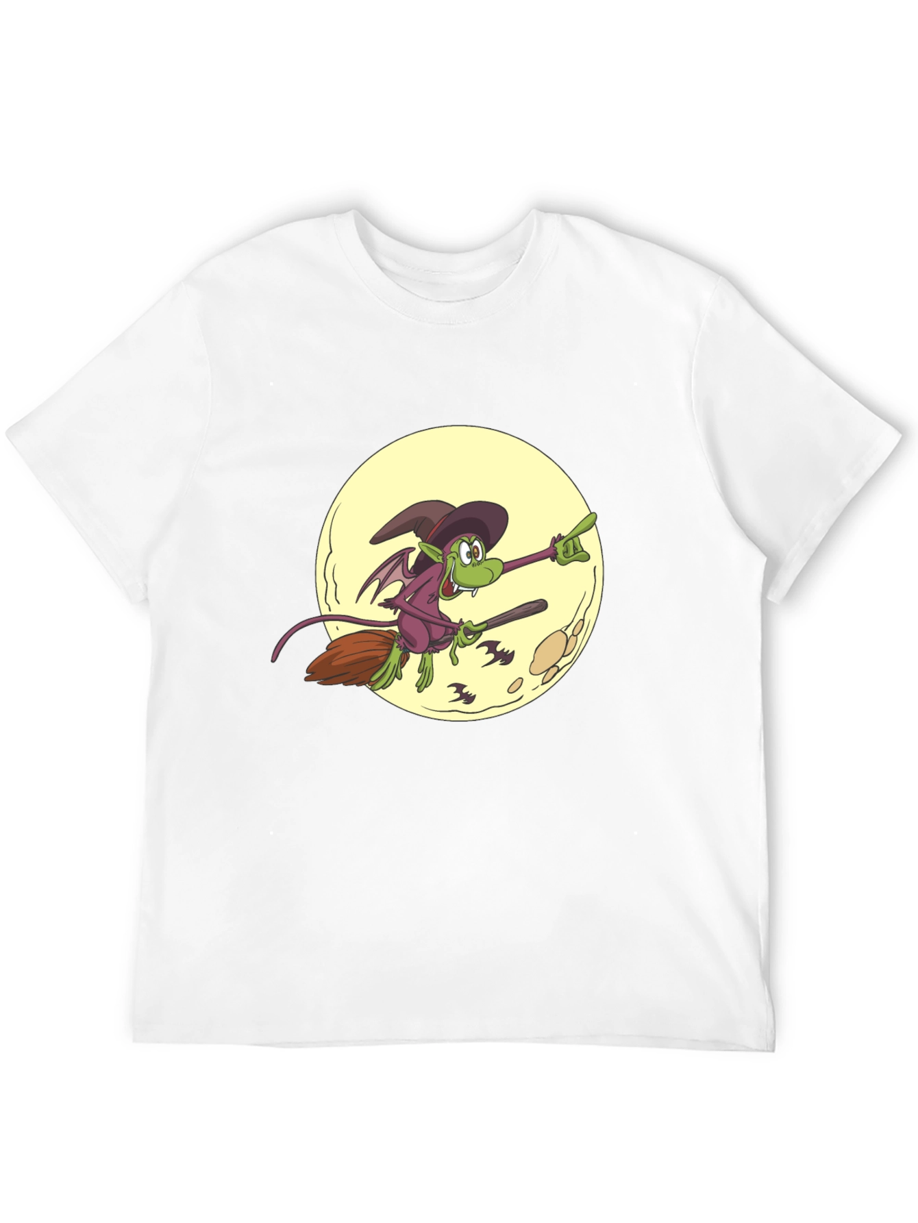 Halloween Witch on Broomstick T-Shirt