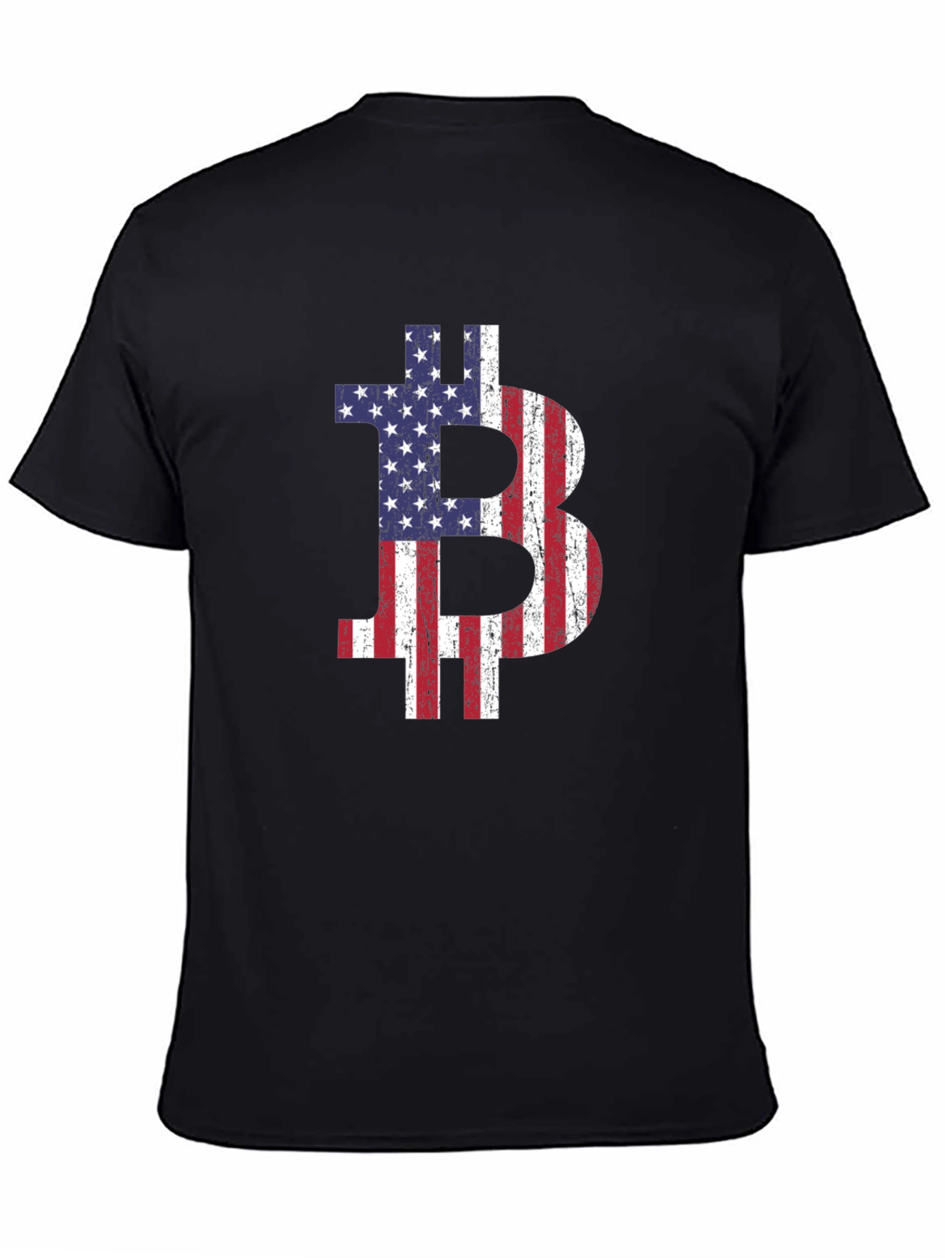 Bitcoin USA Flag Graphic Tee - Crypto T-Shirt