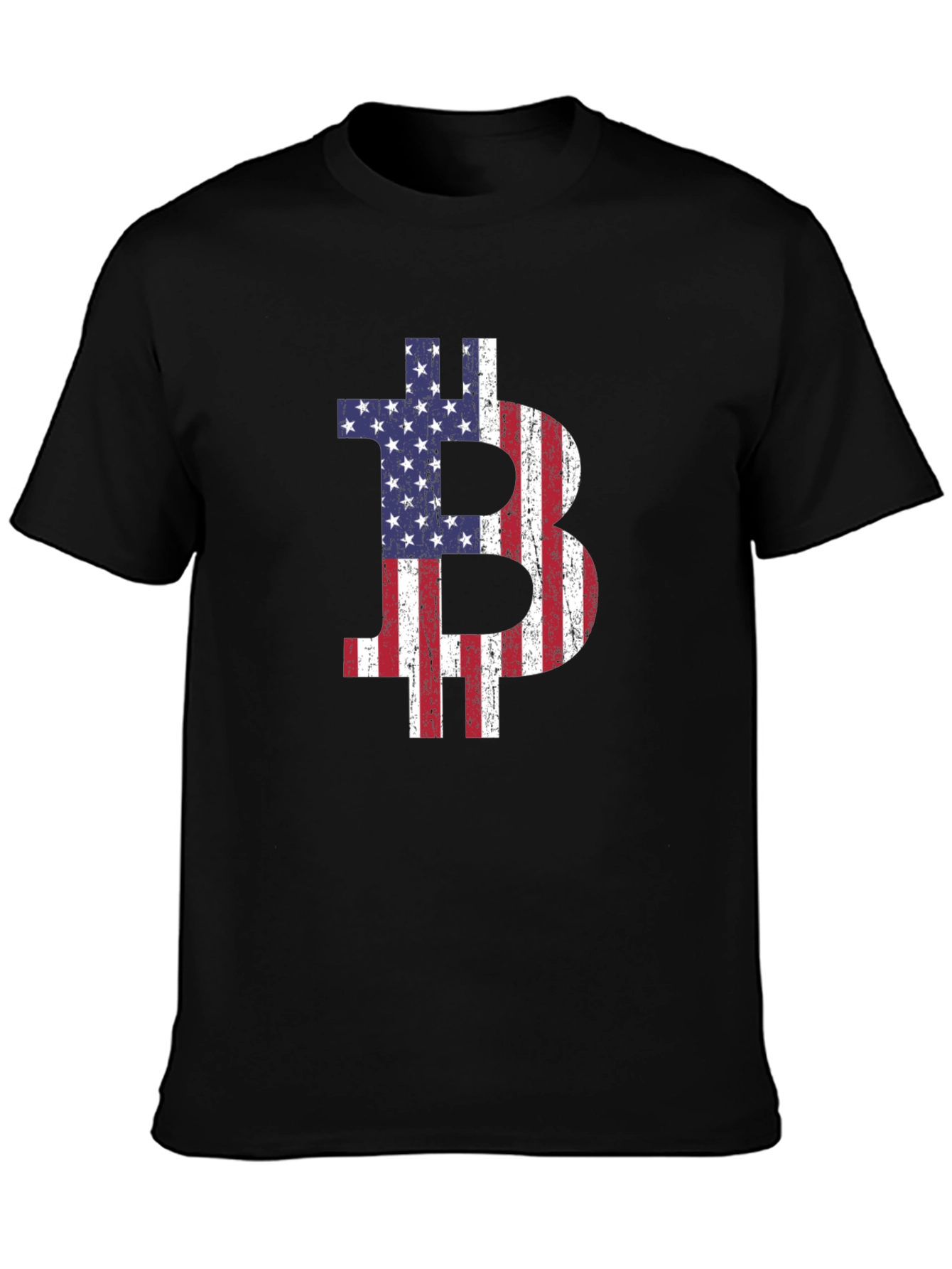 Bitcoin USA Flag Graphic Tee - Crypto T-Shirt