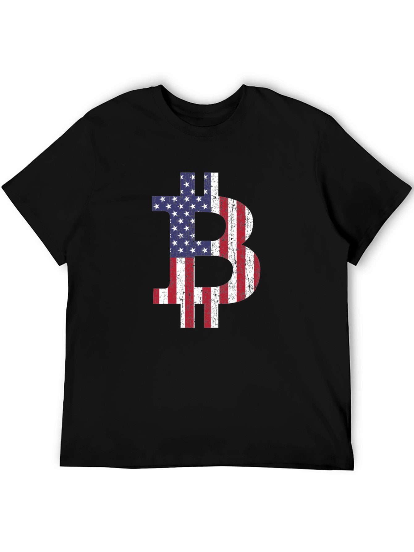 Bitcoin USA Flag Graphic Tee - Crypto T-Shirt