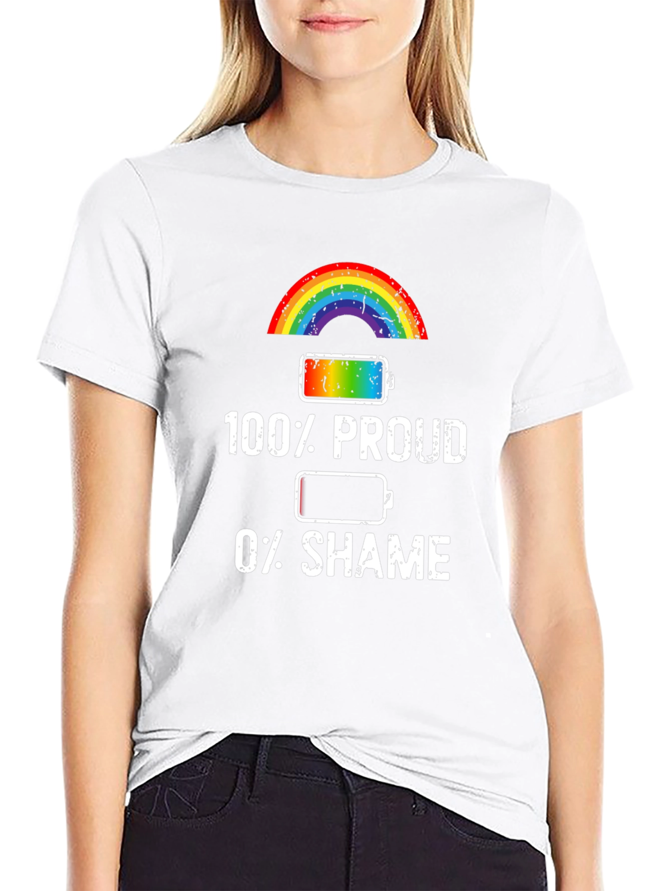100% Proud Rainbow Pride T-Shirt