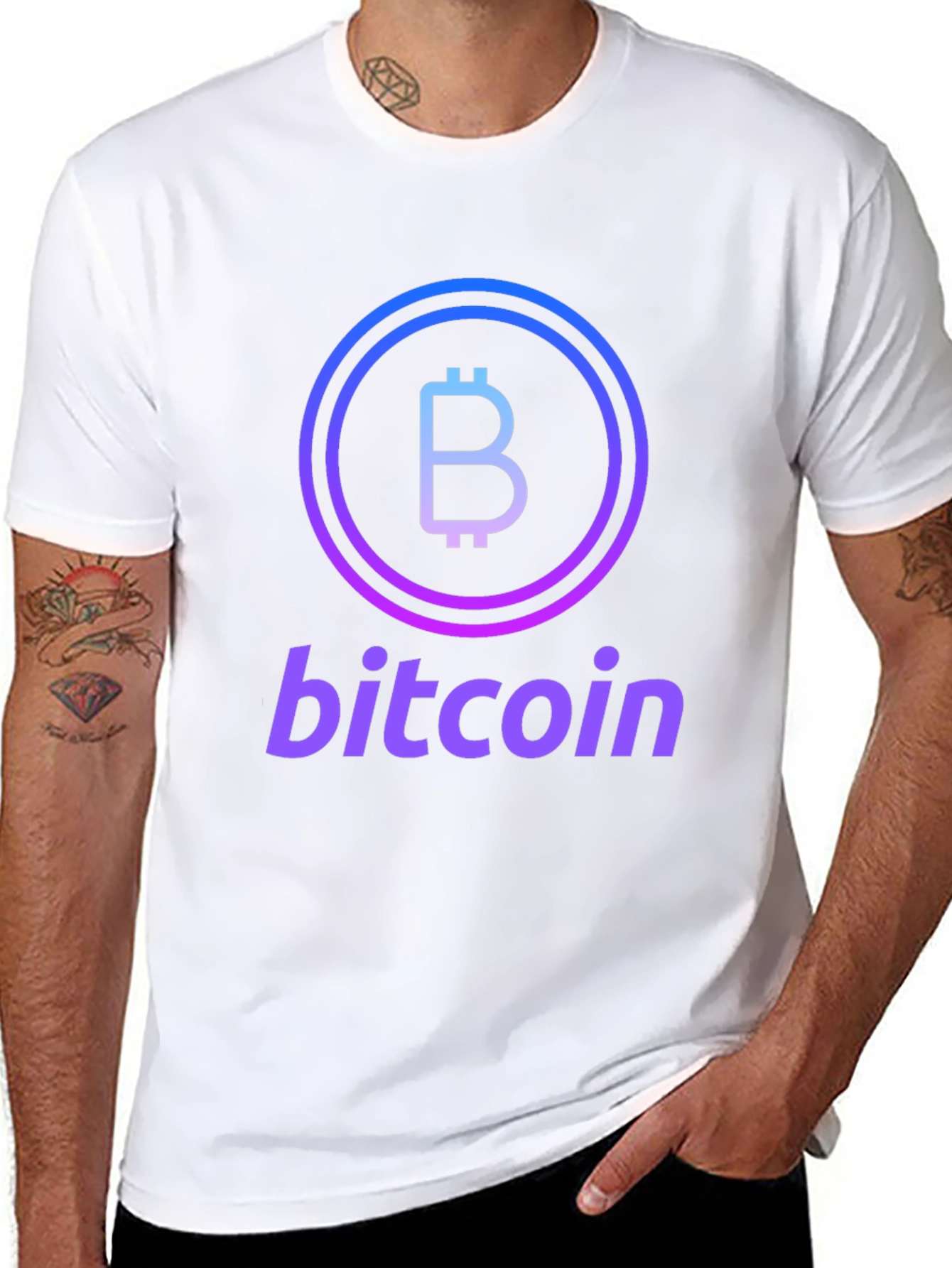 Bitcoin Logo Graphic Tee - Crypto Currency T-Shirt
